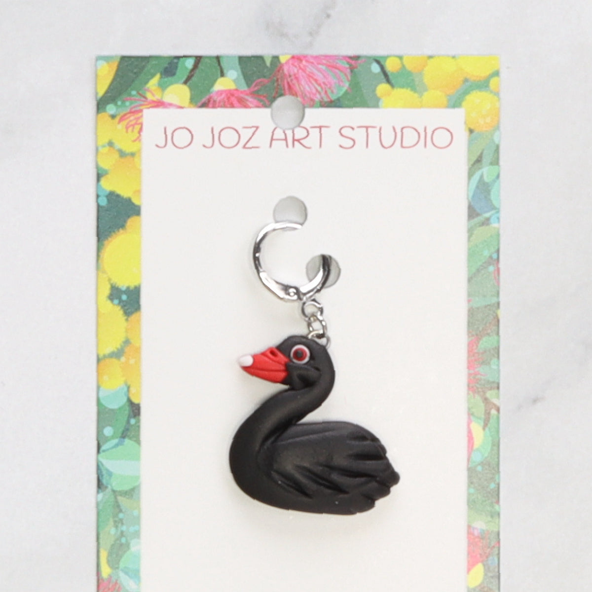 Jo Joz Art Studio Australian Birds Stitch Markers – Black Swan