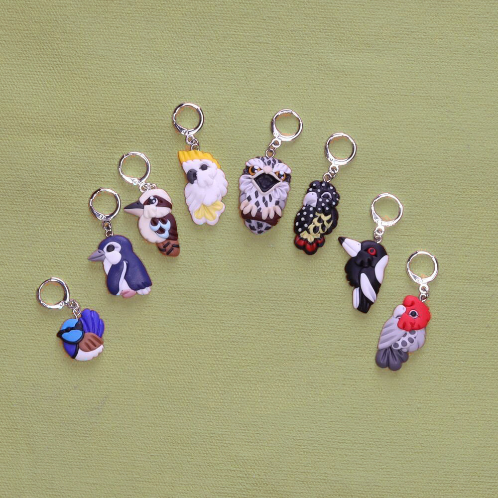 Jo Joz Art Studio Australian Birds Stitch Markers