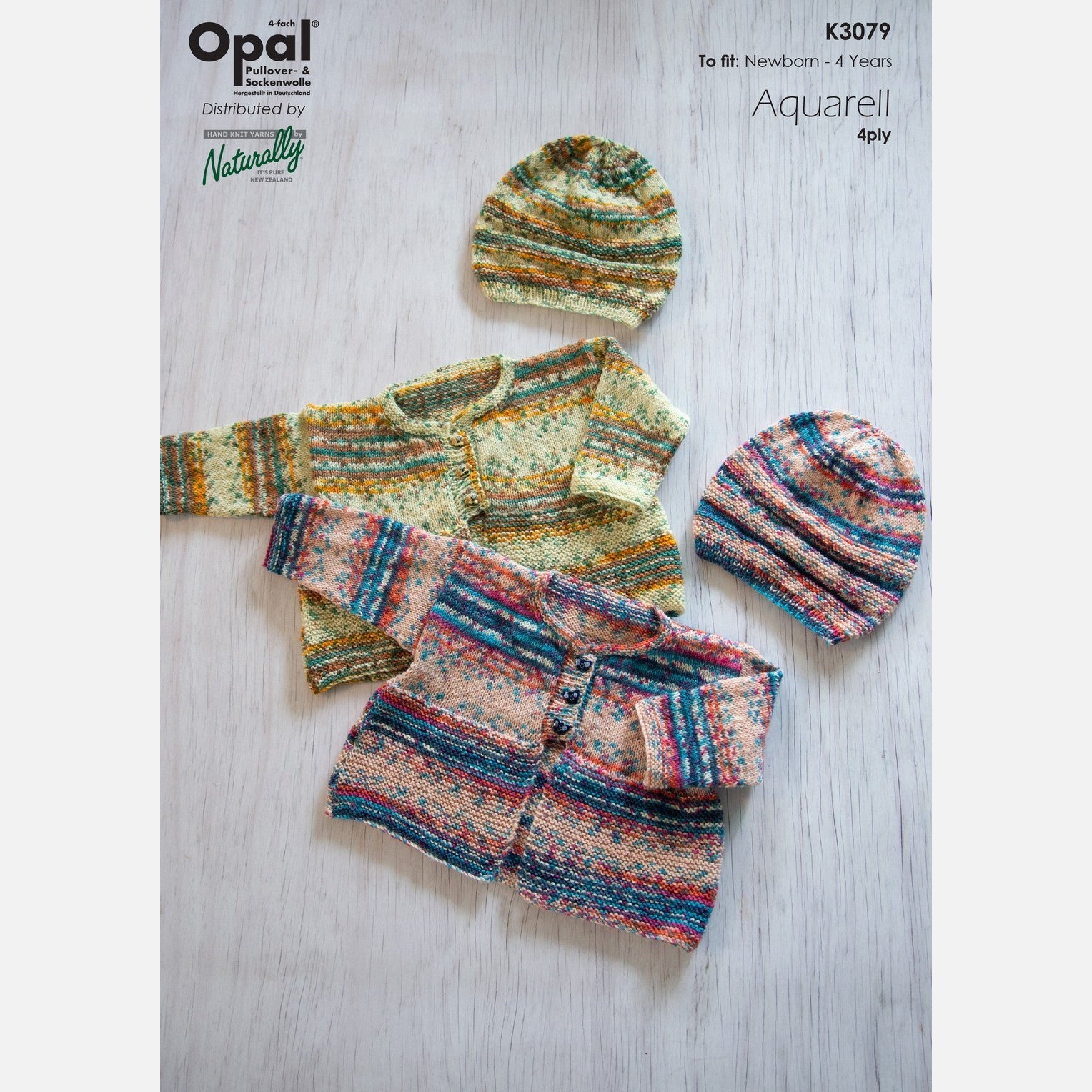 K3079 Cardigan and Beanie Pattern by Naturally