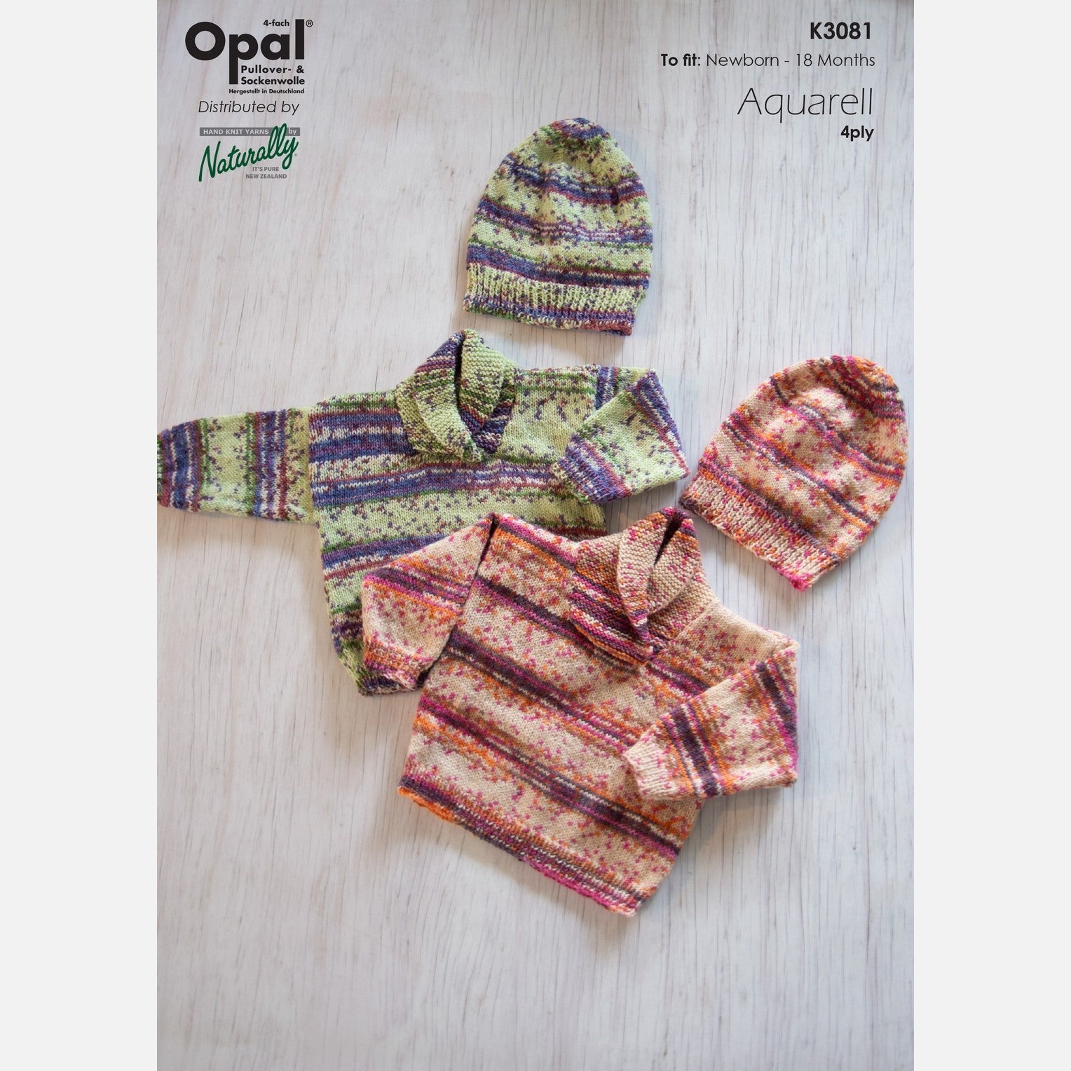 K3081 Child's Sweater and Beanie Pattern by Naturally