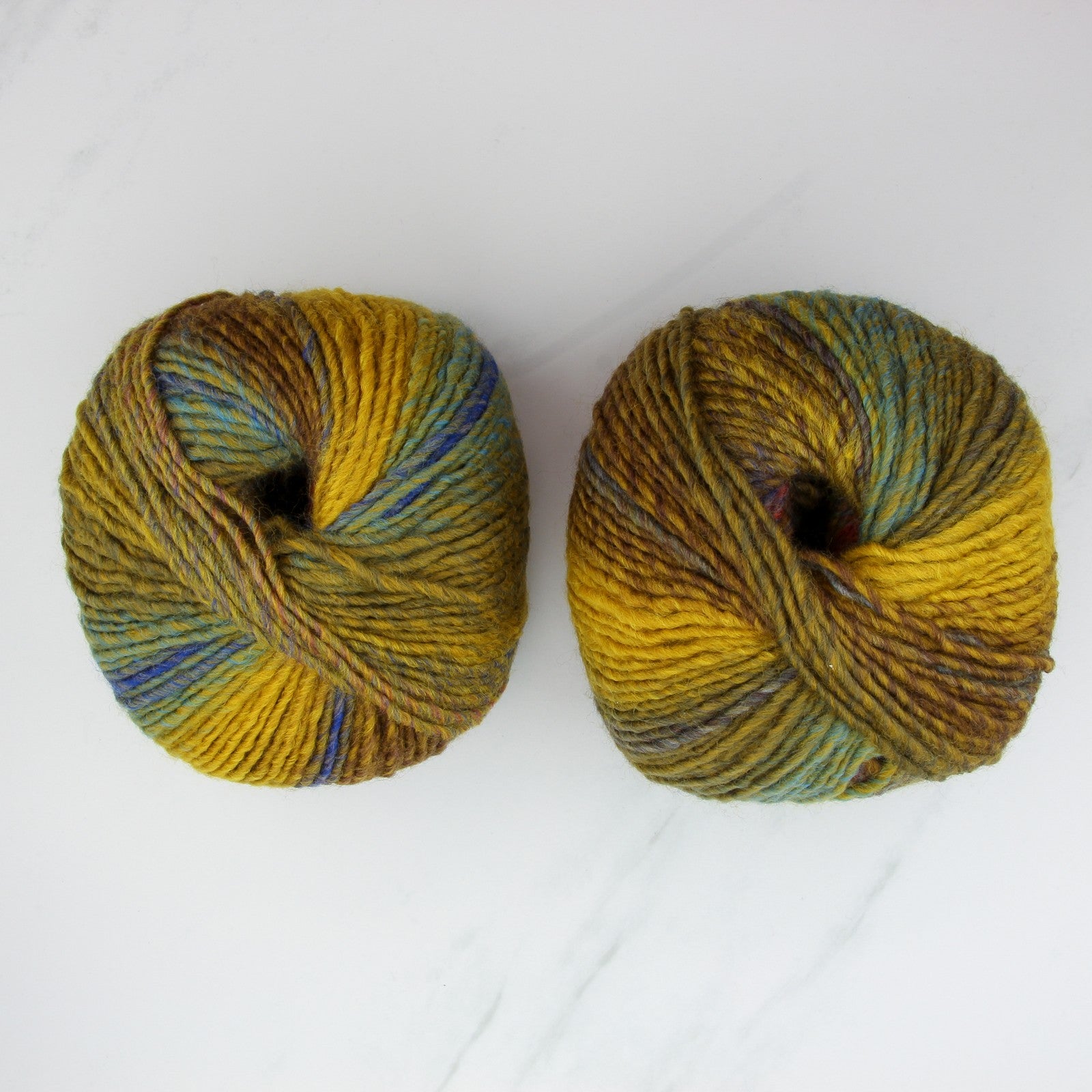 Katia Azteca in colourway Mustard & Blues – 10ply weight wool, acrylic yarn