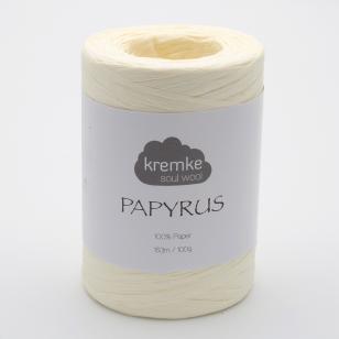 Kremke Soul Wool Papyrus in colourway Vanilla – 8ply weight paper yarn