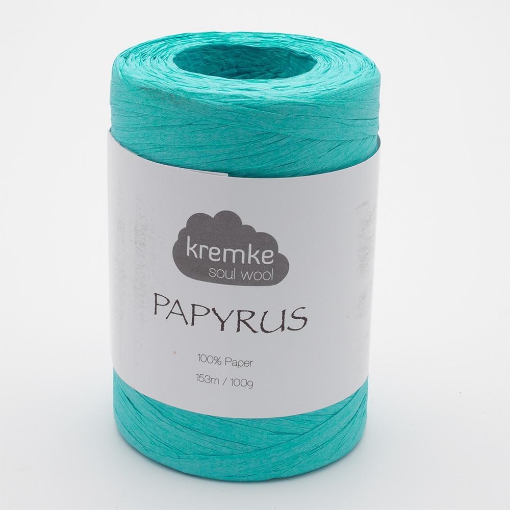 Kremke Soul Wool Papyrus in colourway Turquoise – 8ply weight paper yarn