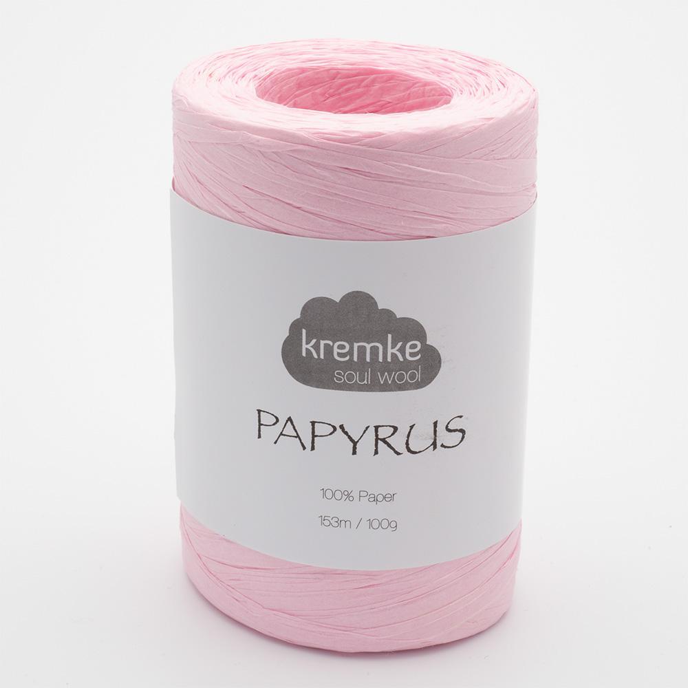 Kremke Soul Wool Papyrus in colourway Pale Pink – 8ply weight paper yarn