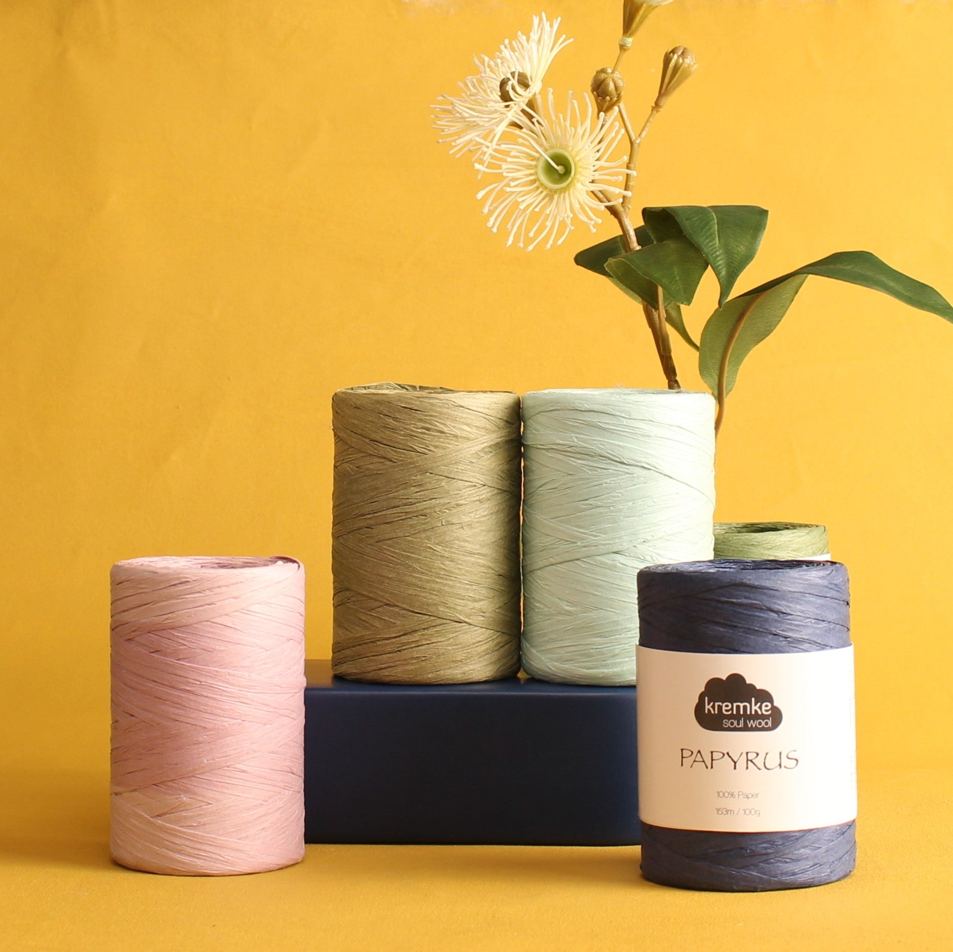 Kremke Soul Wool Papyrus – 8ply weight paper yarn – view 2