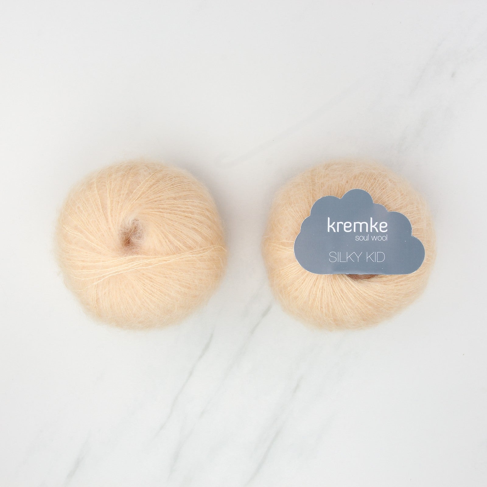Kremke Soul Wool Silky Kid in colourway 06-019 Peach – 2ply weight mohair, silk yarn