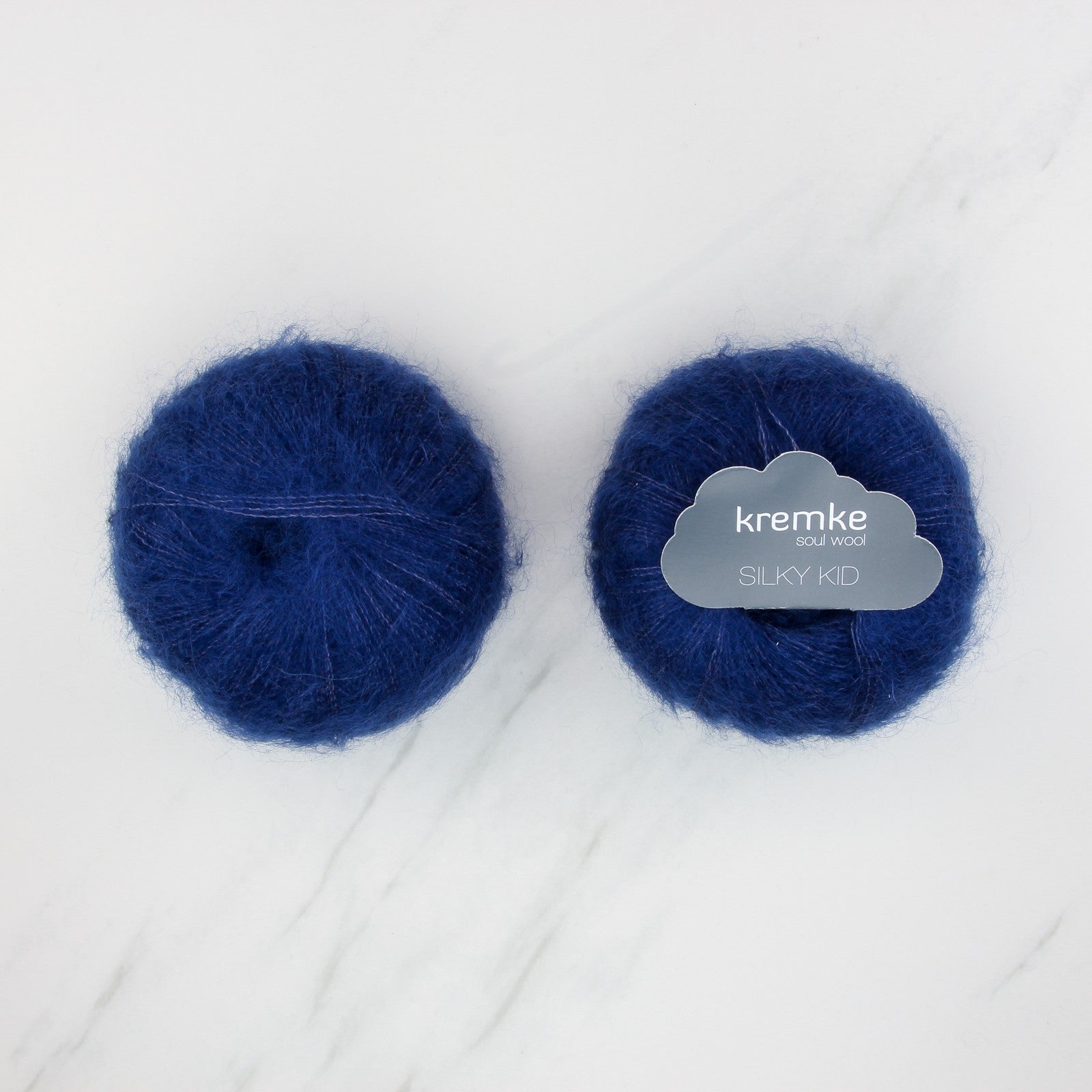 Kremke Soul Wool Silky Kid in colourway 07-095 Navy – 2ply weight mohair, silk yarn