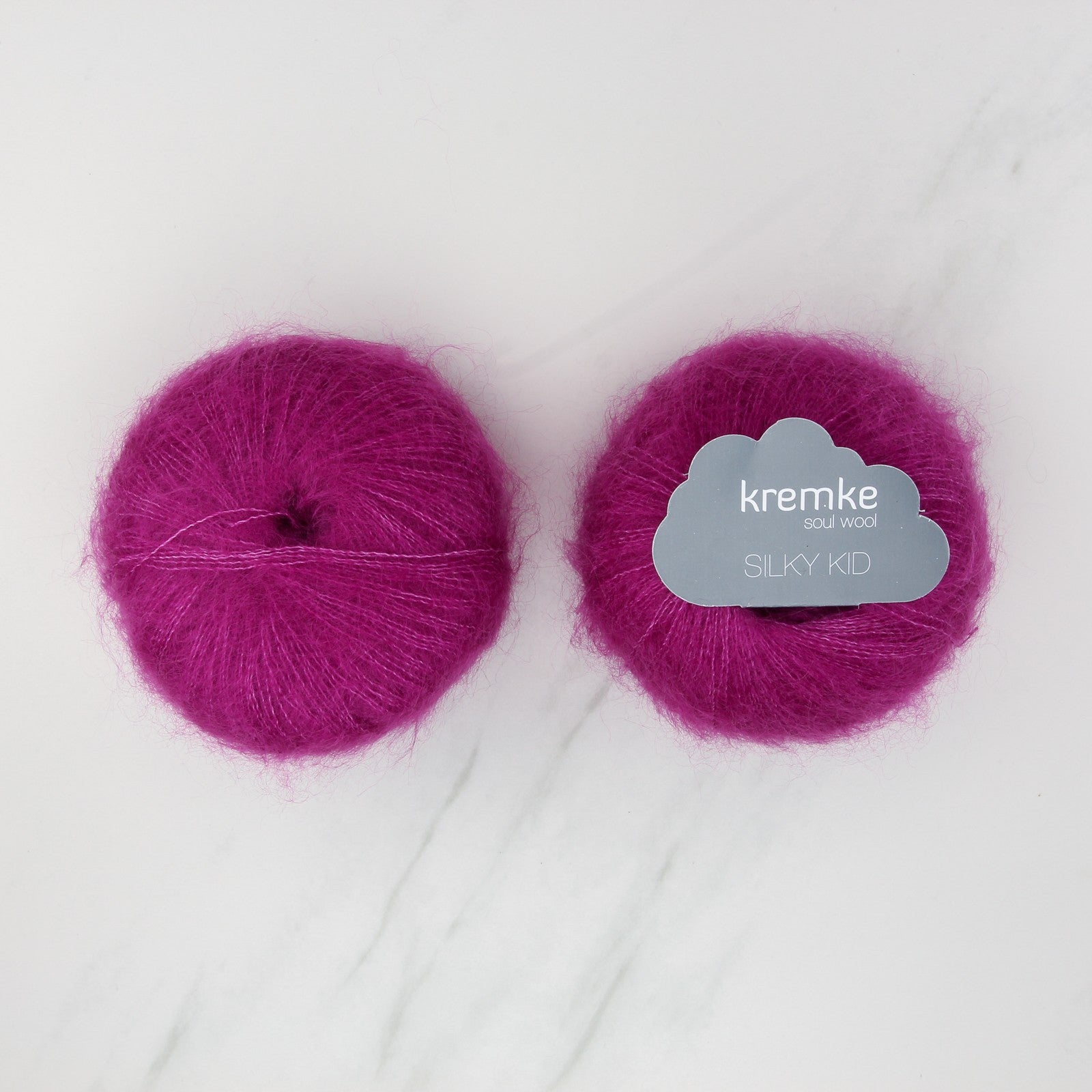 Kremke Soul Wool Silky Kid in colourway 12-132 Violet – 2ply weight mohair, silk yarn