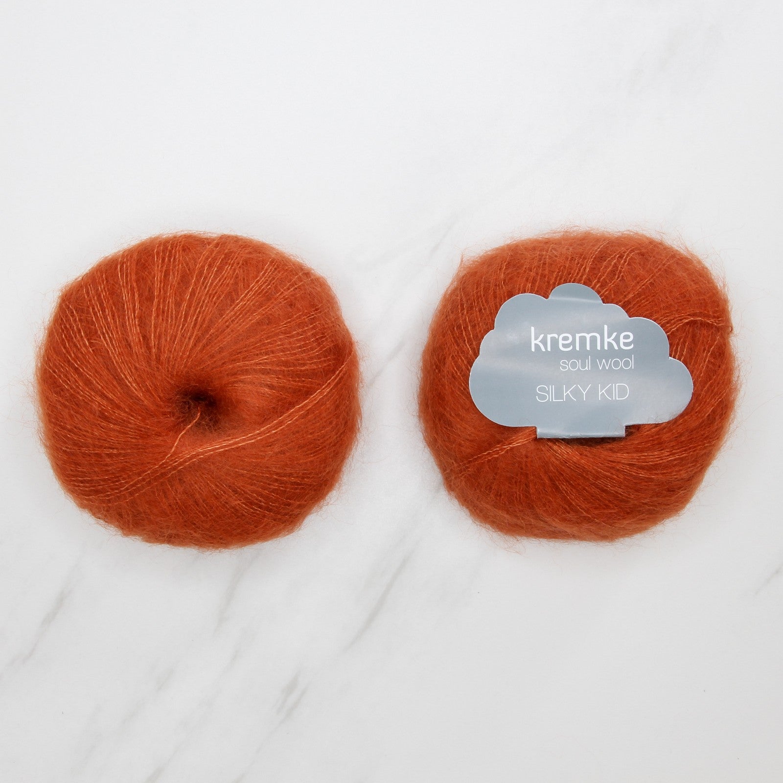 Kremke Soul Wool Silky Kid in colourway 12-170 Cinnamon – 2ply weight mohair, silk yarn