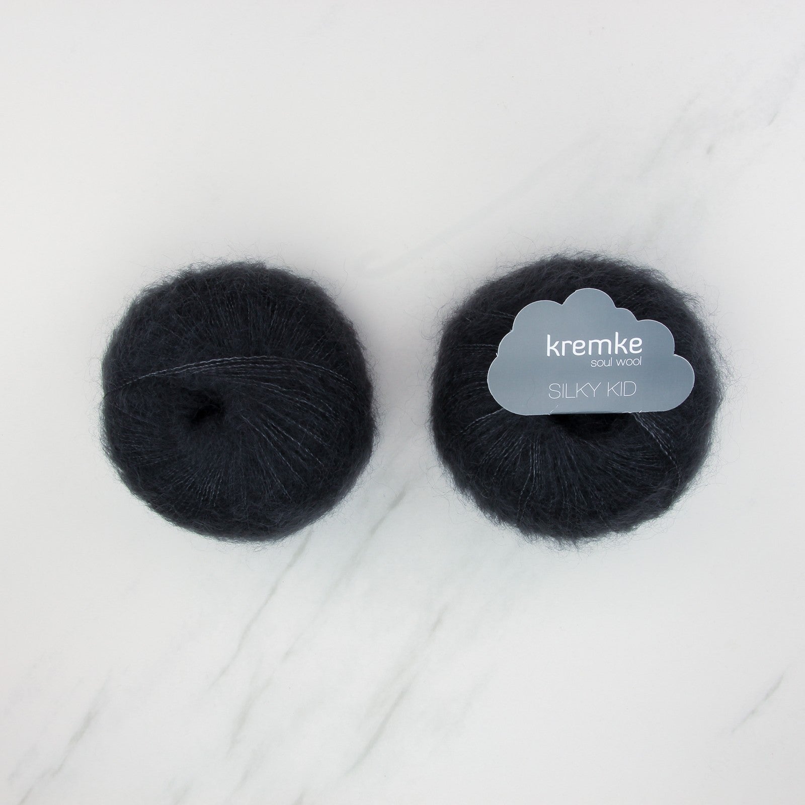 Kremke Soul Wool Silky Kid in colourway 12-175 Anthracite – 2ply weight mohair, silk yarn