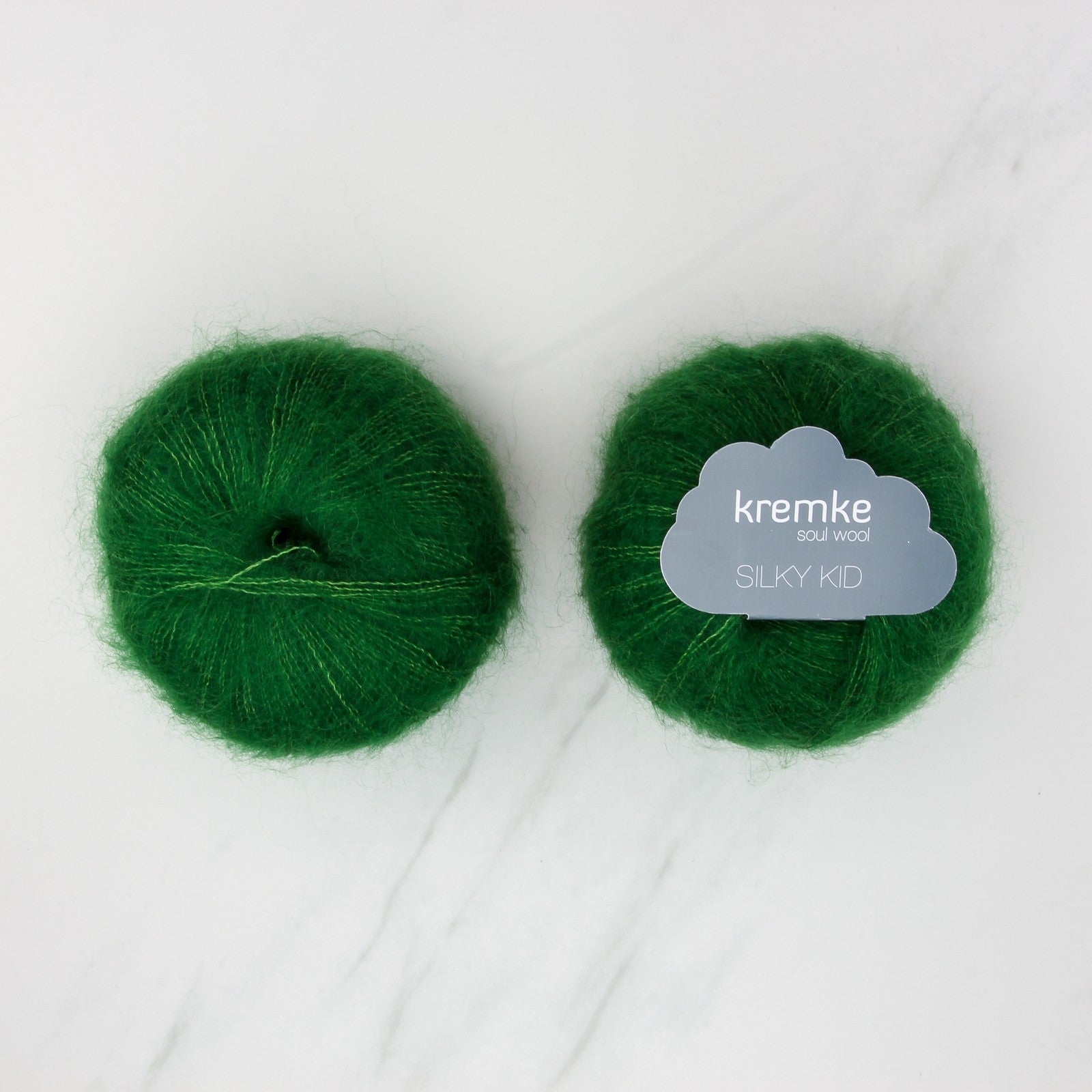 Kremke Soul Wool Silky Kid in colourway 13-314 Bottle Green – 2ply weight mohair, silk yarn
