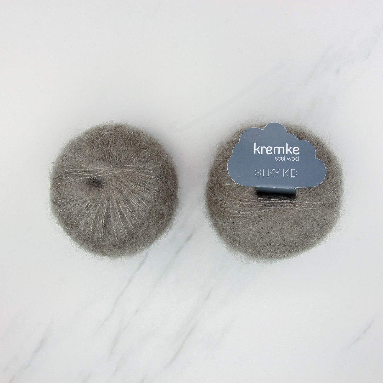 Kremke Soul Wool Silky Kid in colourway 19-054 Slate – 2ply weight mohair, silk yarn