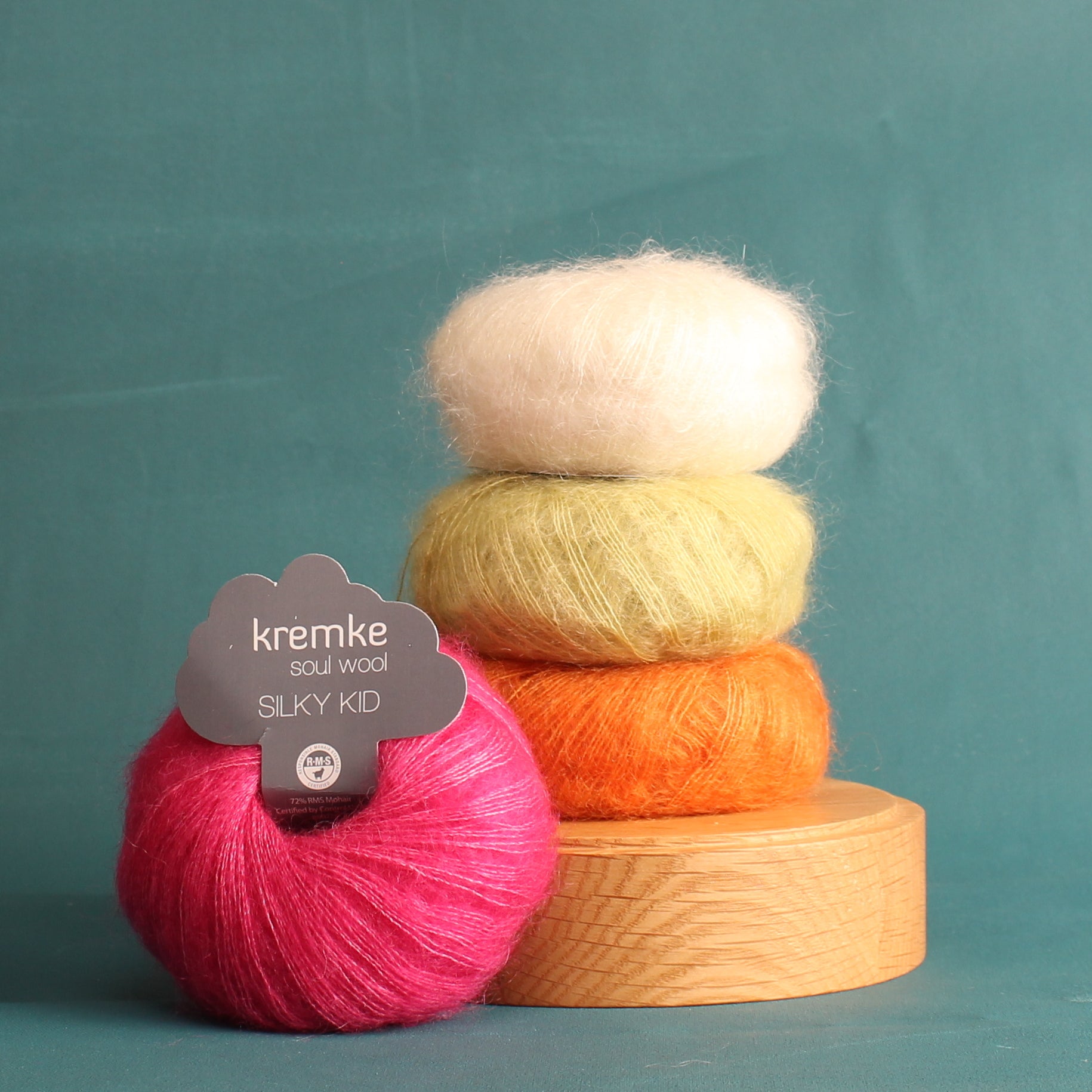 Kremke Soul Wool Silky Kid – 2ply weight mohair, silk yarn – view 3
