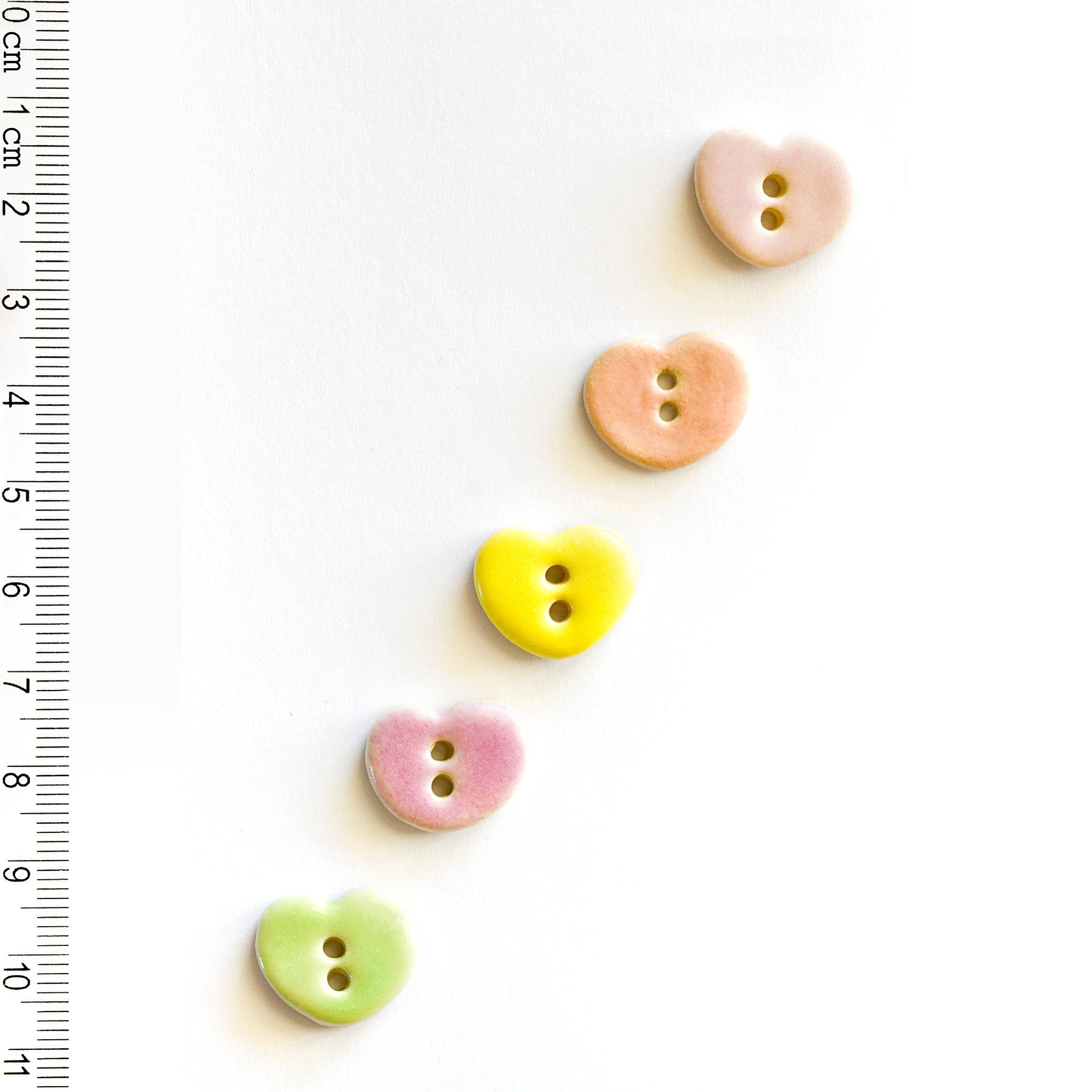 Incomparable Buttons L192 Tiny Heart Buttons Pastel – view 2