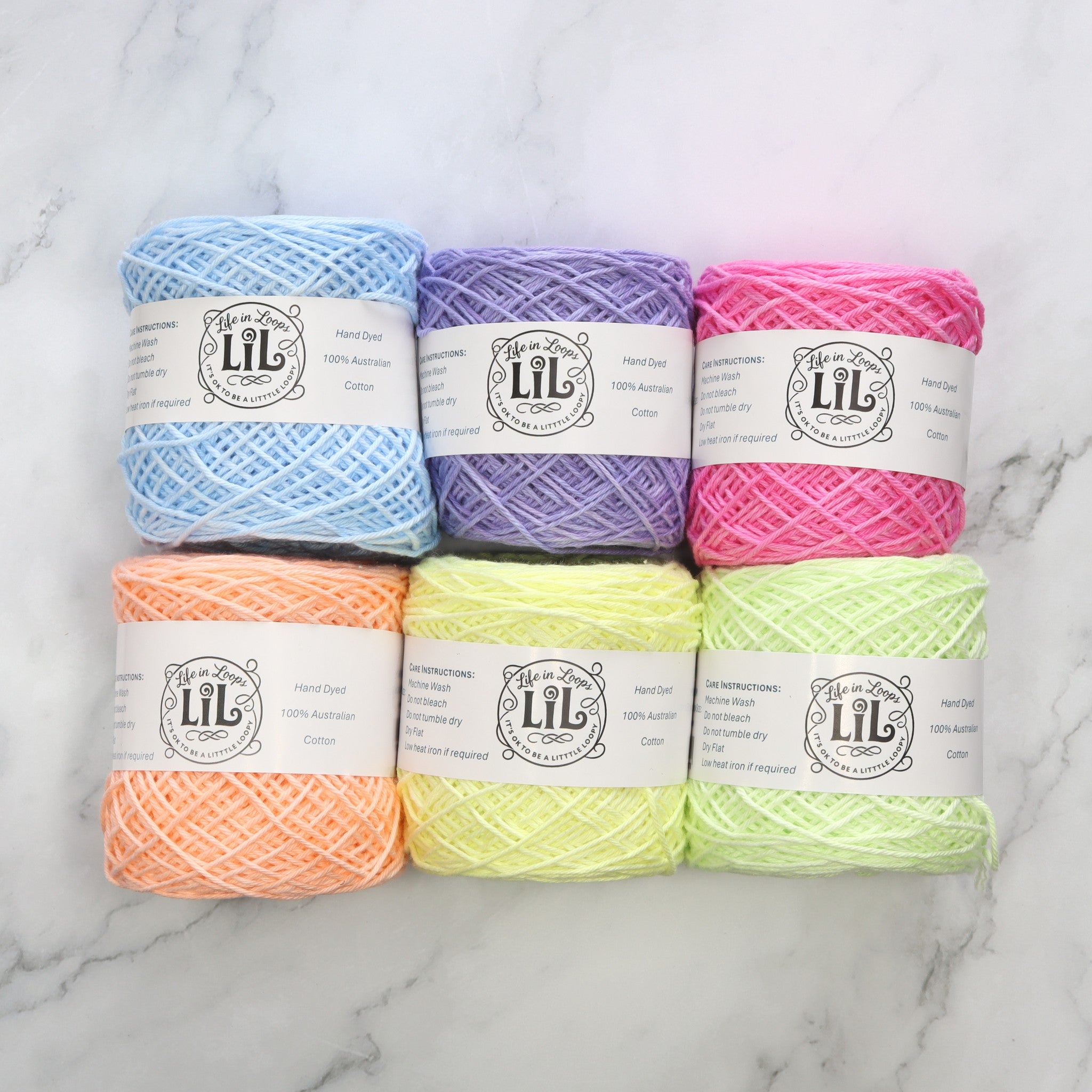 Life in Loops Gradient Yarn Box 8ply in colourway Perfect Pastel Ombre – 8ply weight cotton yarn