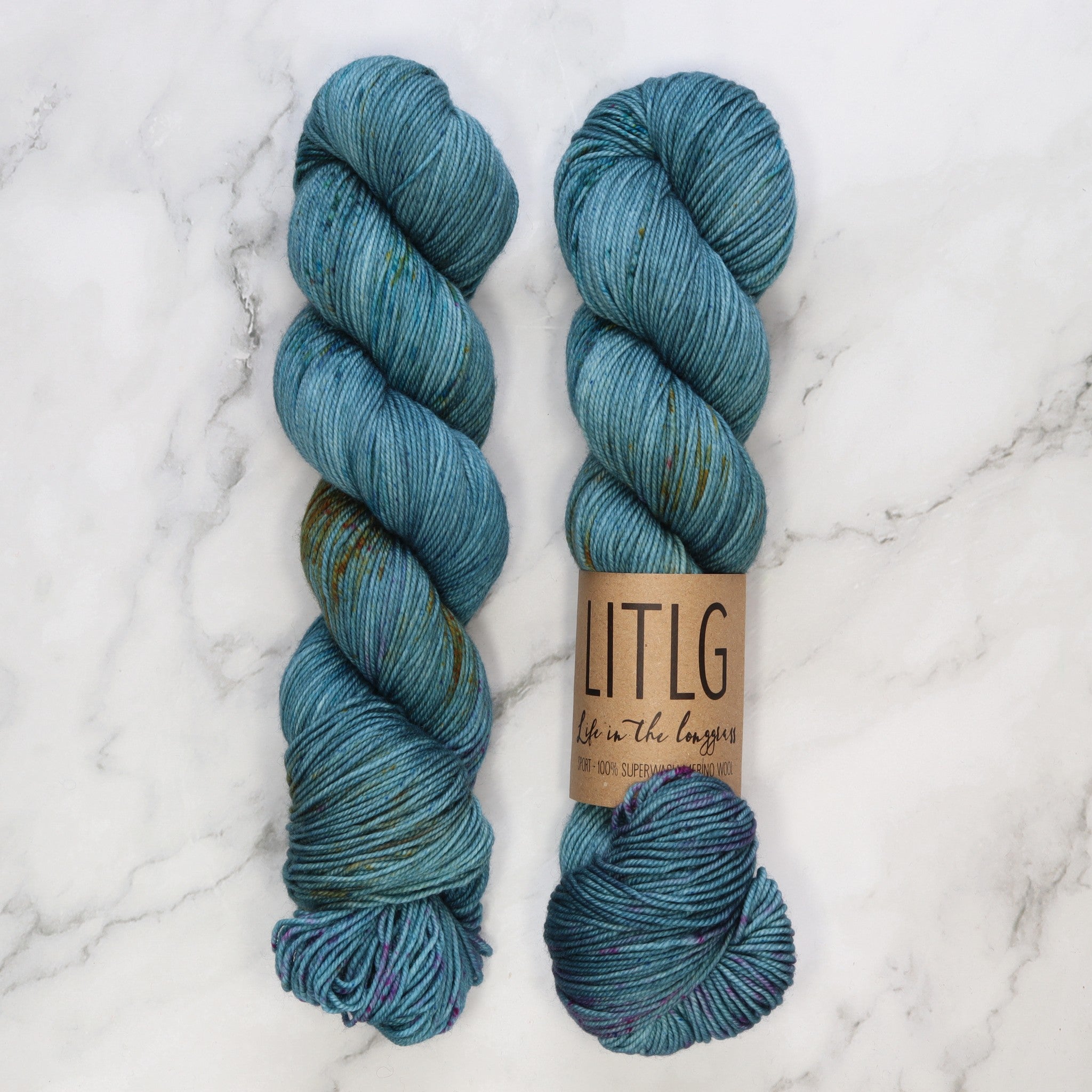 Life in the Long Grass Sport Merino in colourway Harbour – 5ply weight merino yarn