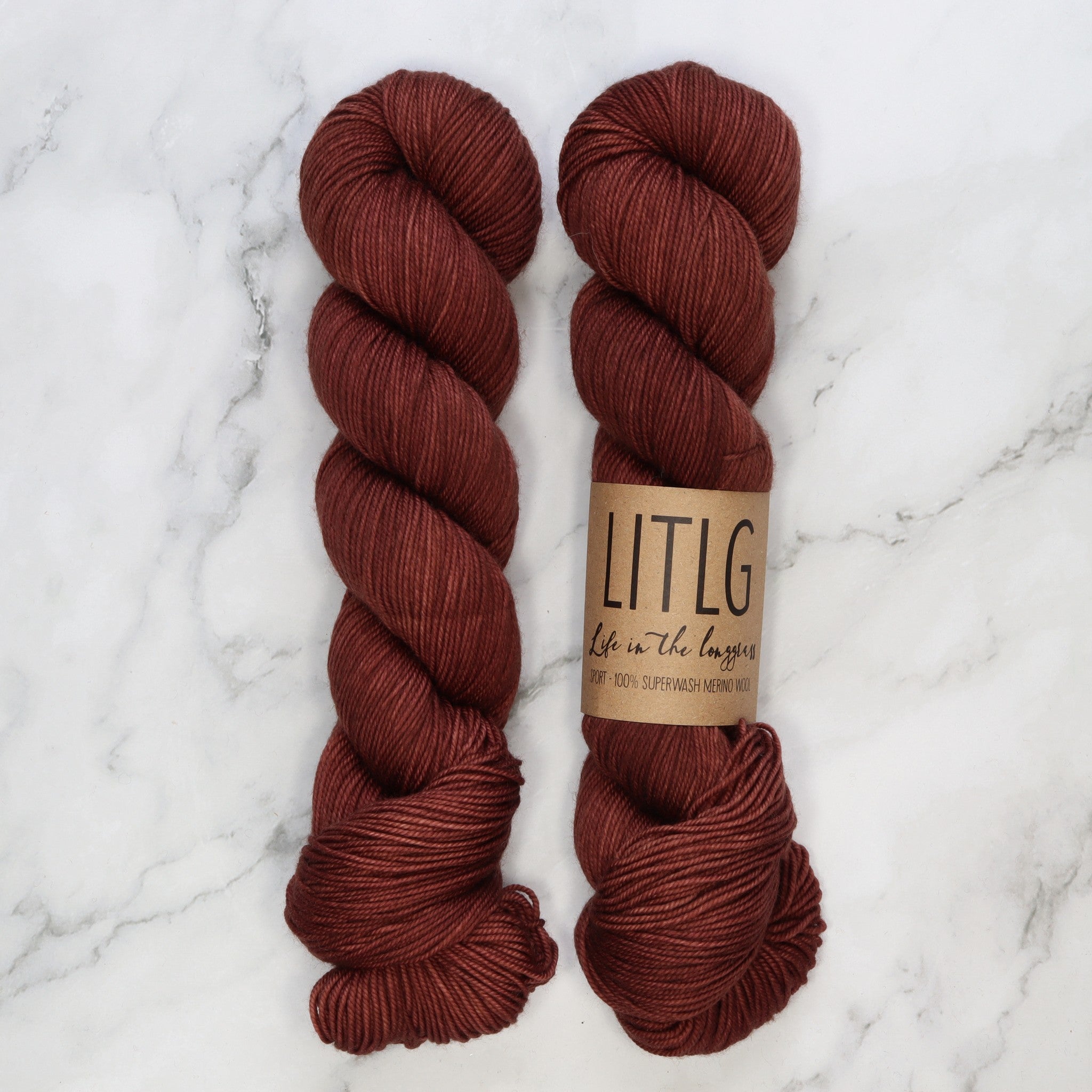 Life in the Long Grass Sport Merino in colourway Nut – 5ply weight merino yarn