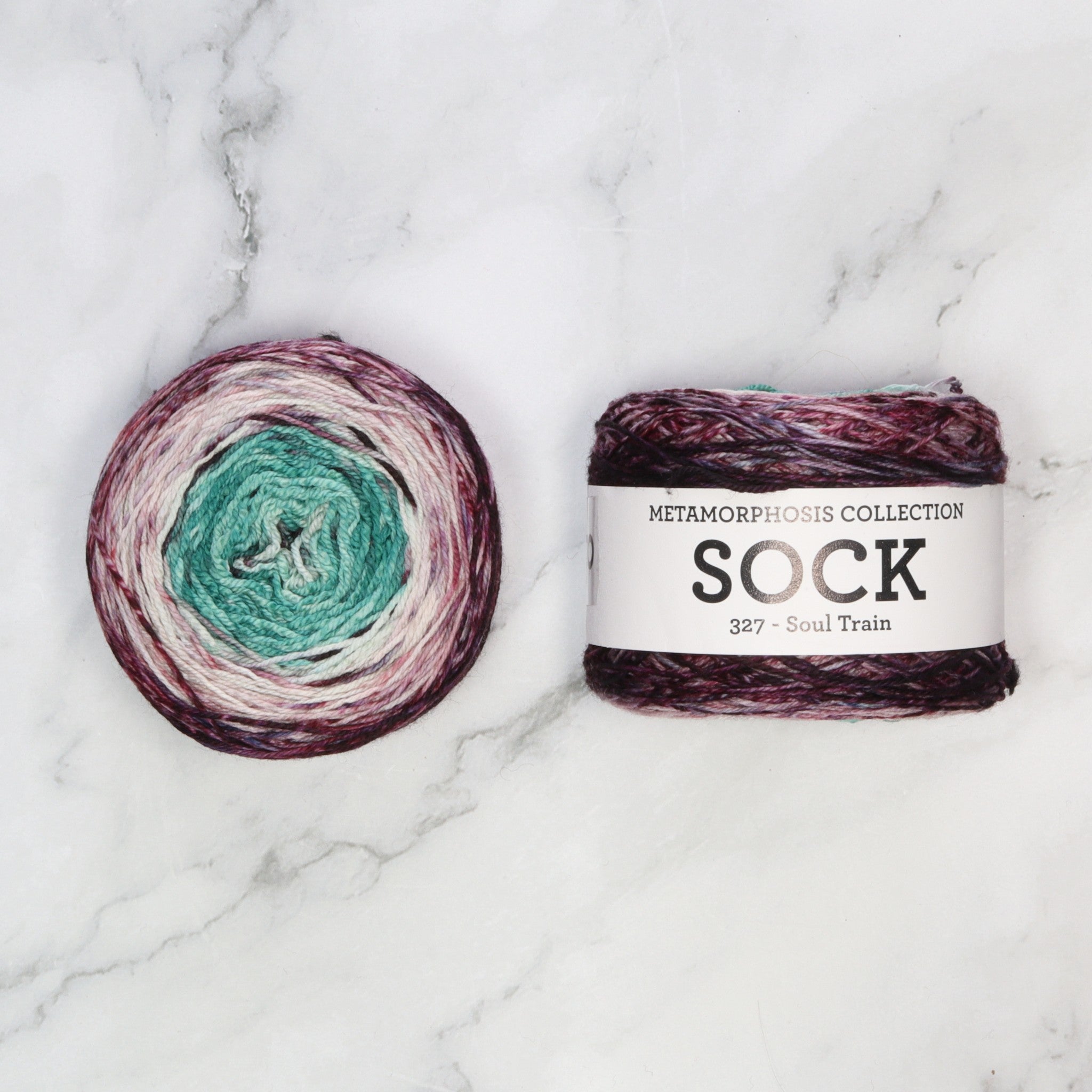 Malabrigo Metamorphosis Sock Gradient in colourway Soul Train – 4ply weight merino yarn