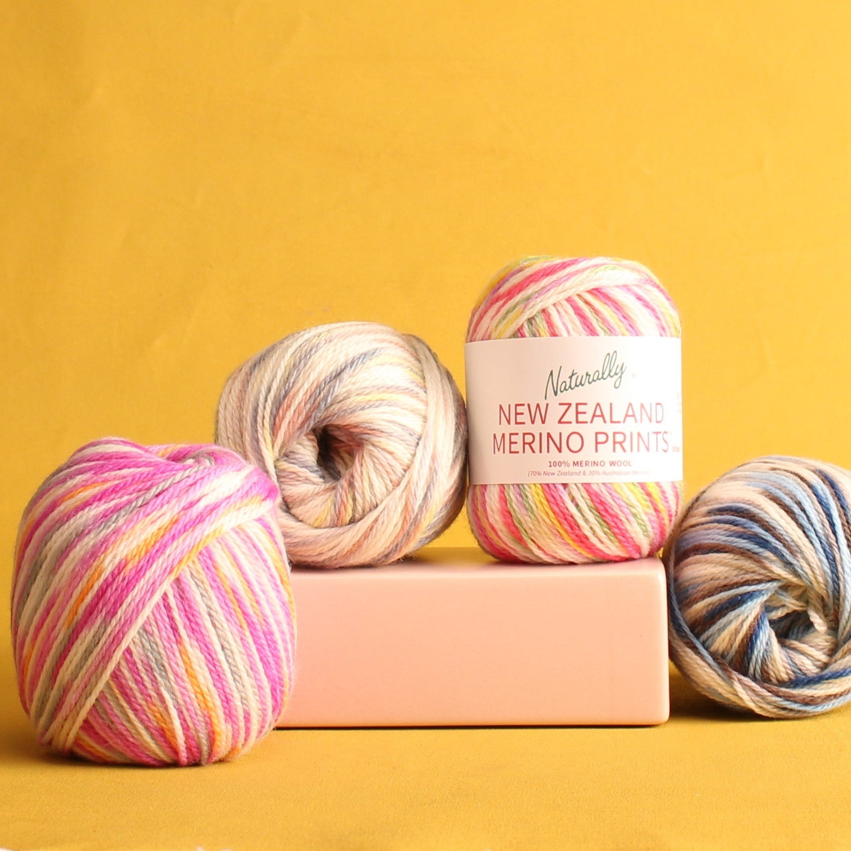 Naturally Yarns New Zealand Merino Prints DK – 8ply weight merino yarn