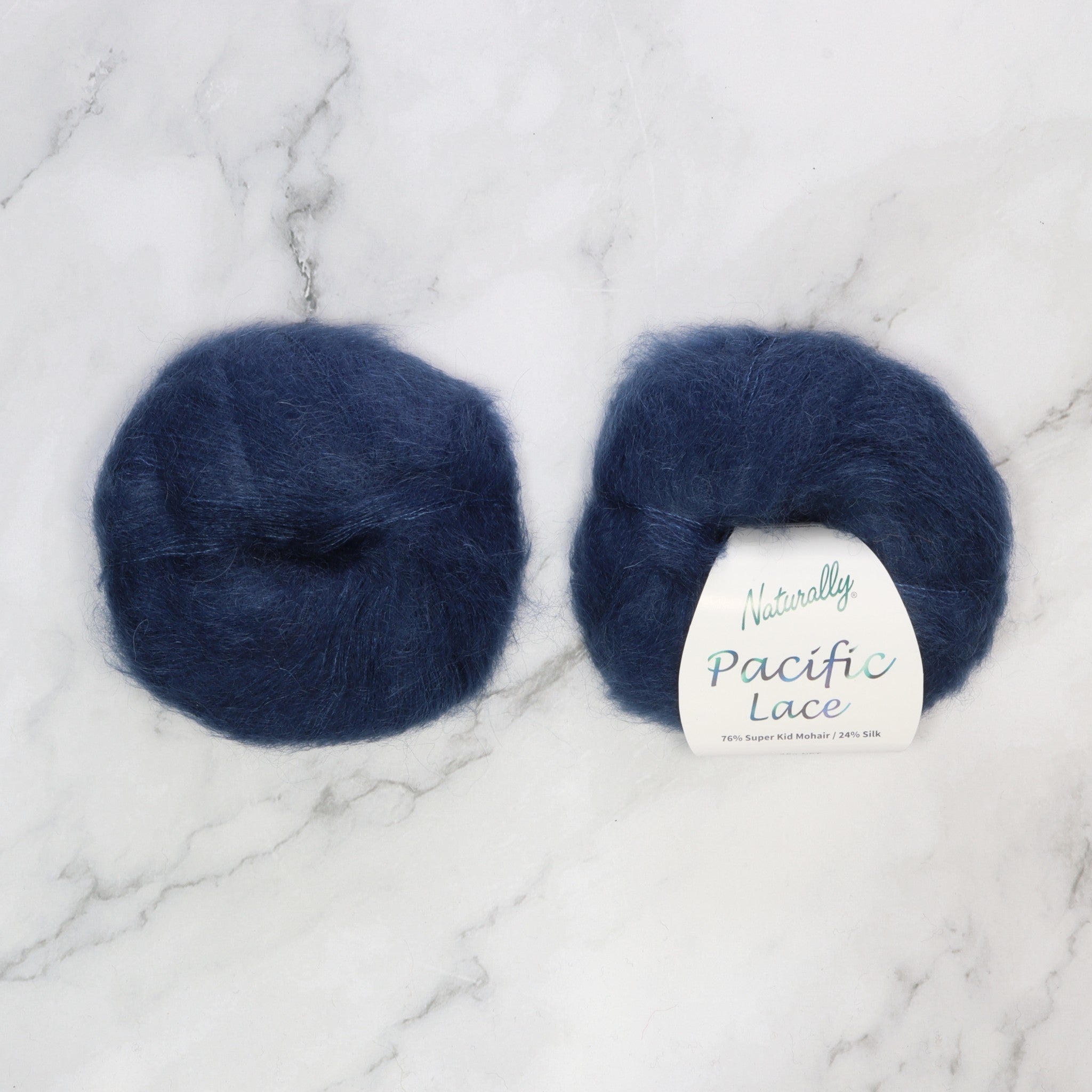 Naturally Yarns Pacific Lace in colourway Navy – 2ply weight mohair, silk yarn