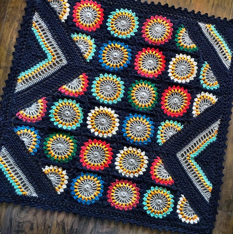 Island Wildflower Blanket kit, colourway Navy