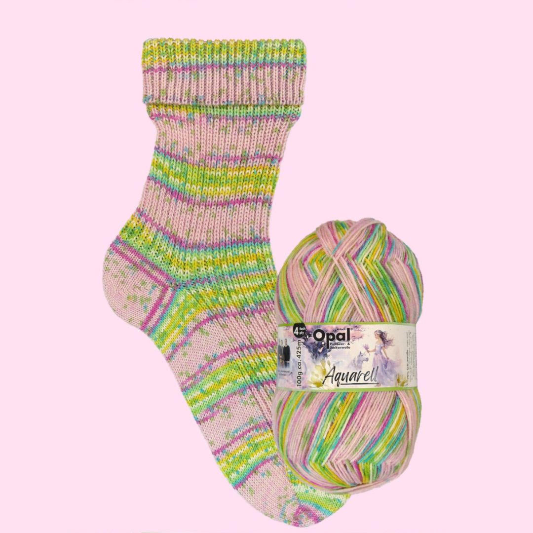 Opal Aquarell 4ply – 4ply weight wool, polyamide, nylon yarn – view 2
