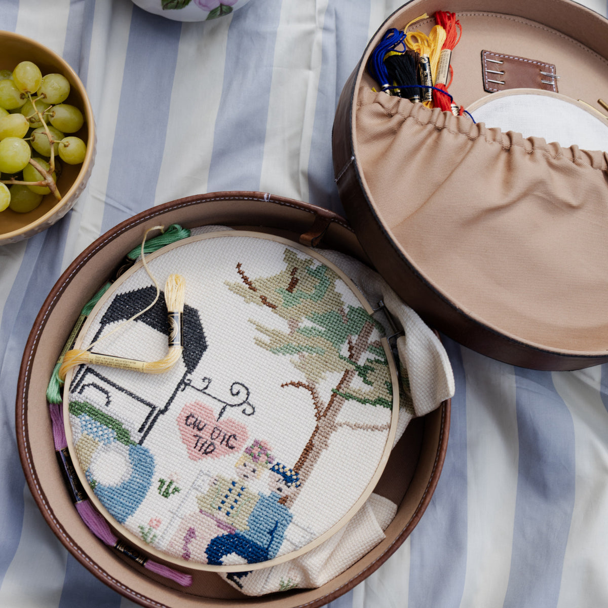 Re:Designed Project 156 Round Embroidery Tray – lifestyle