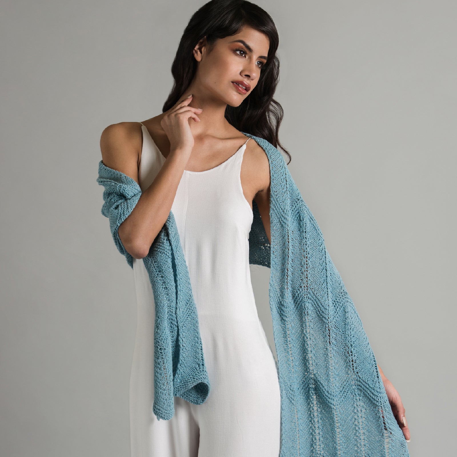 Amelia Scarf in Chaski 4ply Pattern by Amano – view 2