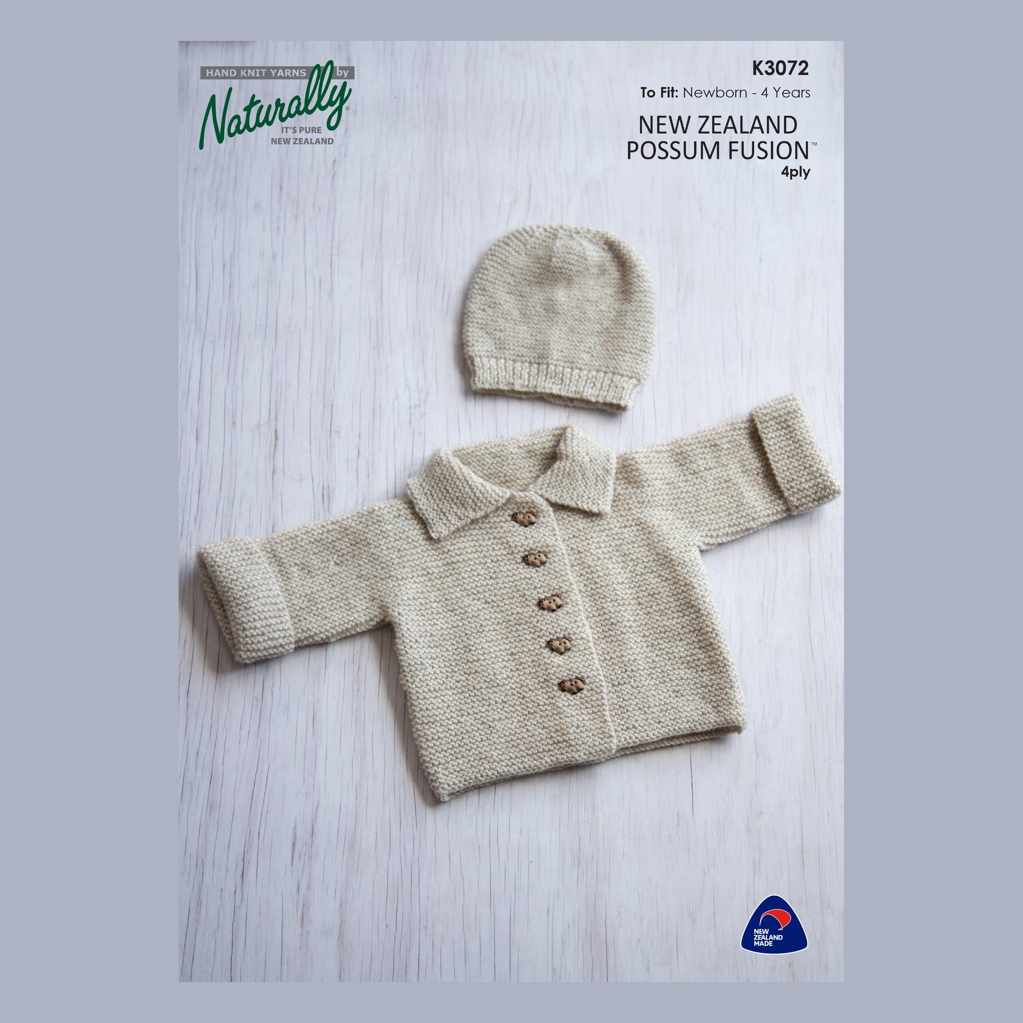 Child's Jacket & Hat in Possum Fusion 4ply Pattern