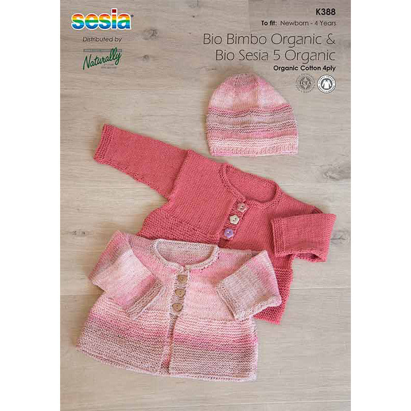 K388 Garter Stitch and Stocking Stitch Jacket and Hat – the pattern leaflet