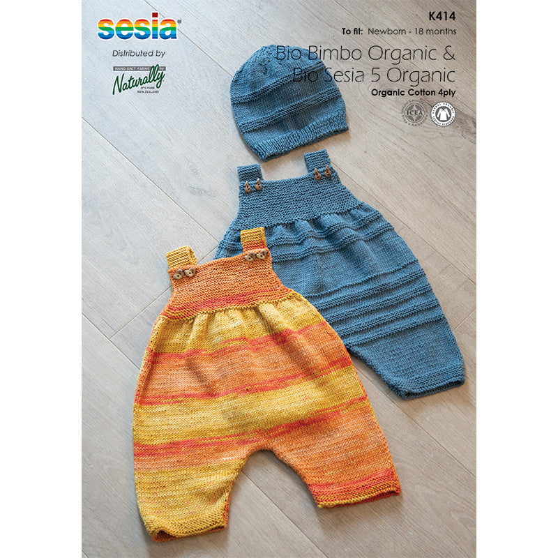 K414 Baby Romper & Hat in Sesia Bio Bimbo Pattern
