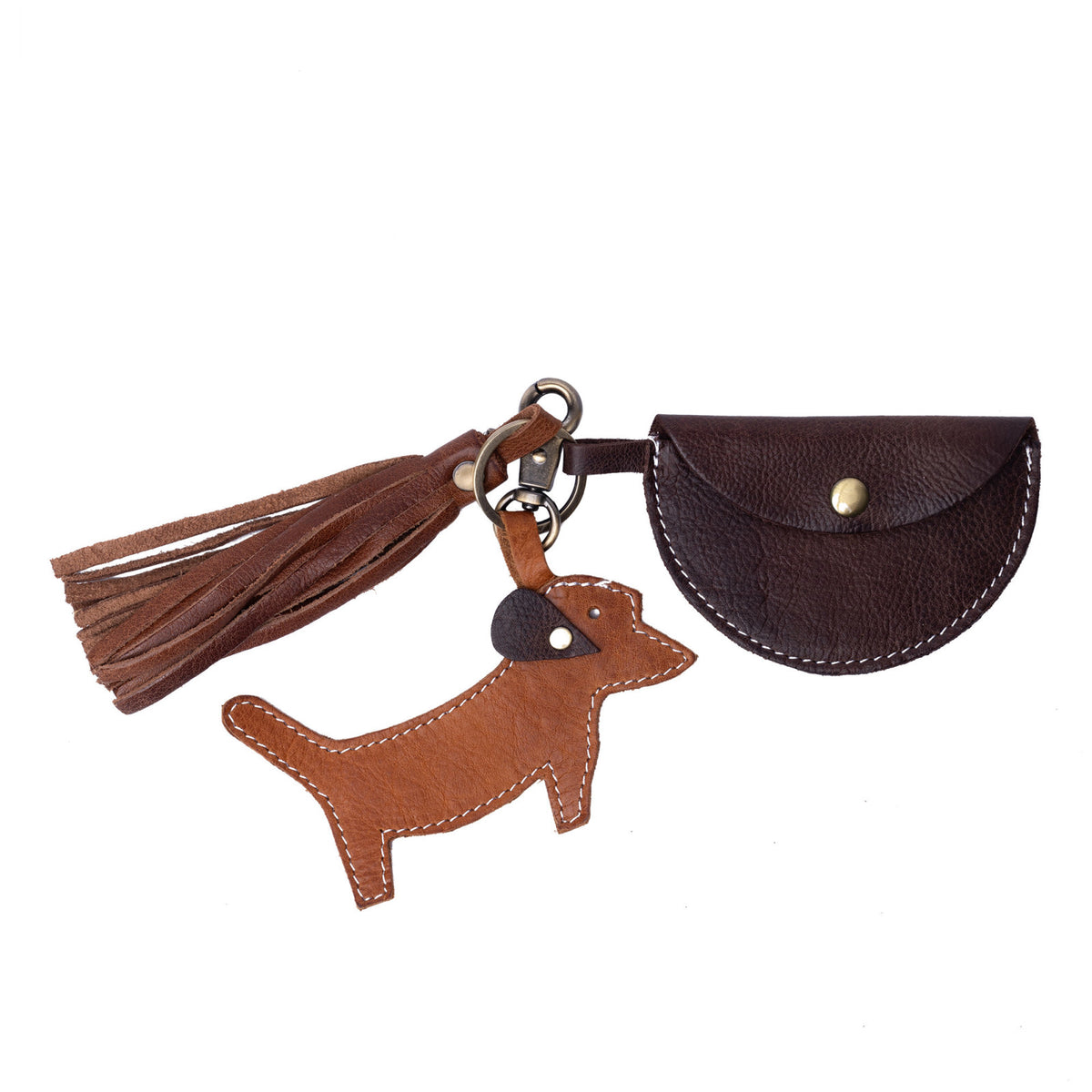 Re:Designed Leather Keyrings – Dog, Multi