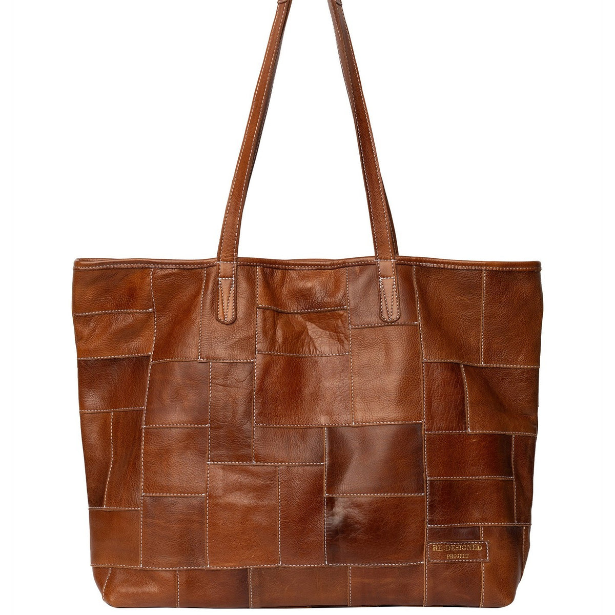Re:Designed Project 19 Soft Leather Shopper Bag – Walnut (Torn & Cut)