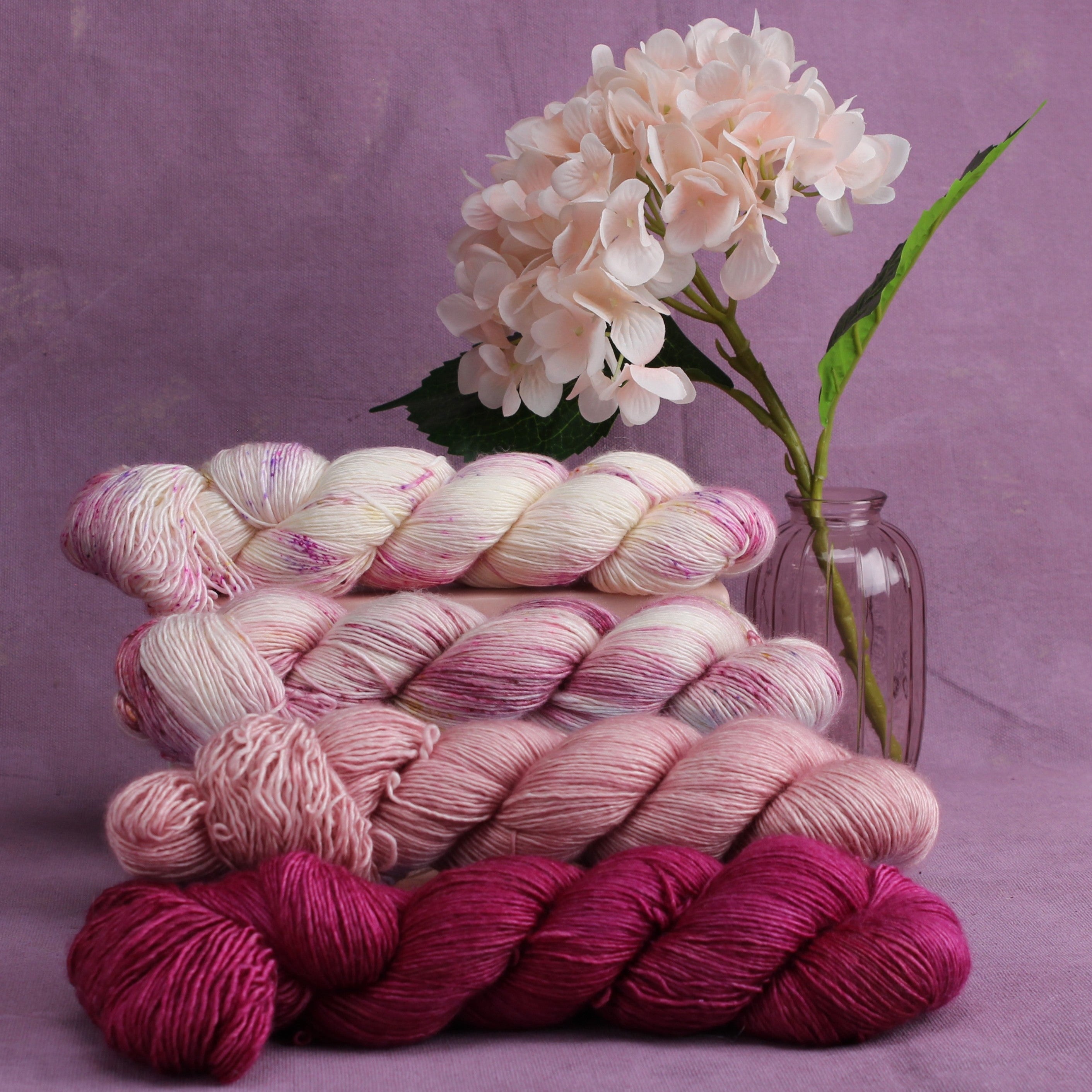 Romance Gradient Sets – 4ply weight merino, silk yarn
