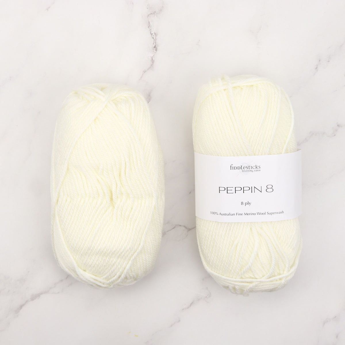 Crochet Blanket Kit in Peppin 8 – Fiddlesticks Peppin 8 in White