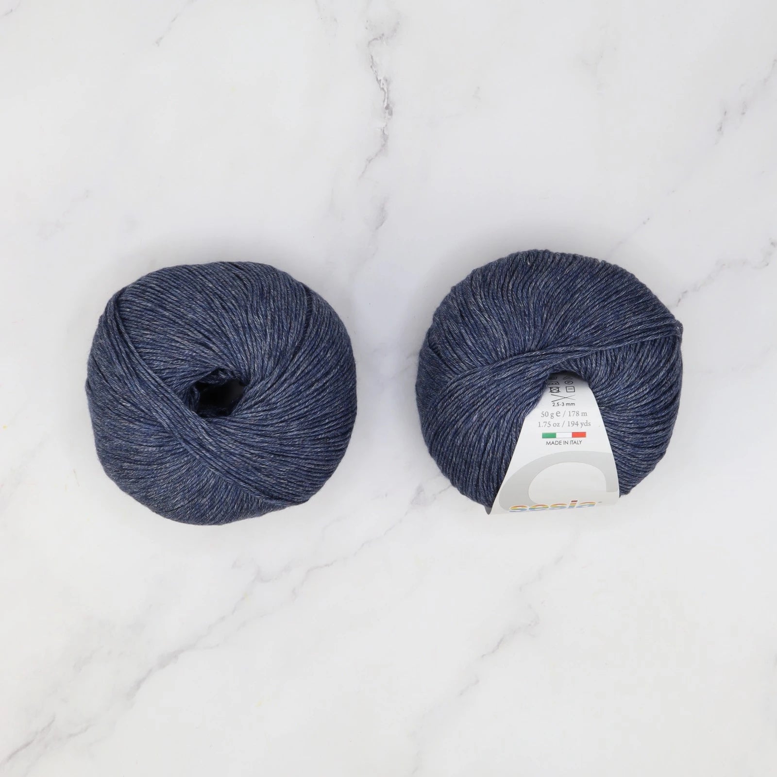 Sesia Jeans in colourway Indigo – 4ply weight cotton yarn