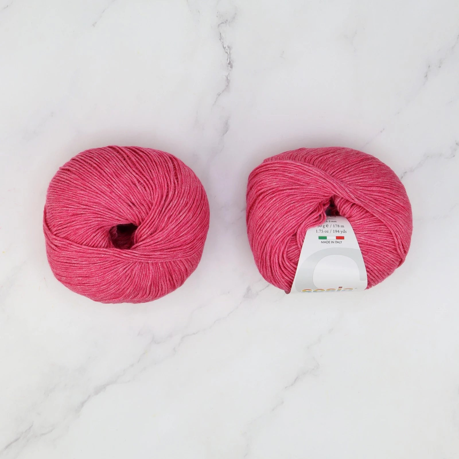 Sesia Jeans in colourway Rose – 4ply weight cotton yarn