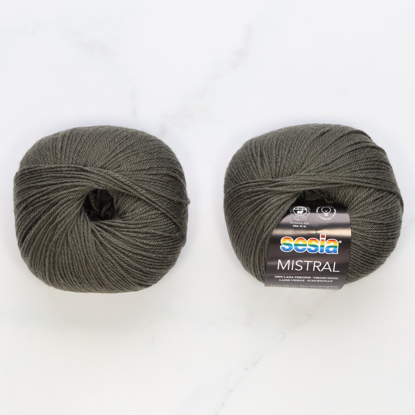 Sesia Mistral in colourway Dark Moss – 4ply weight wool yarn