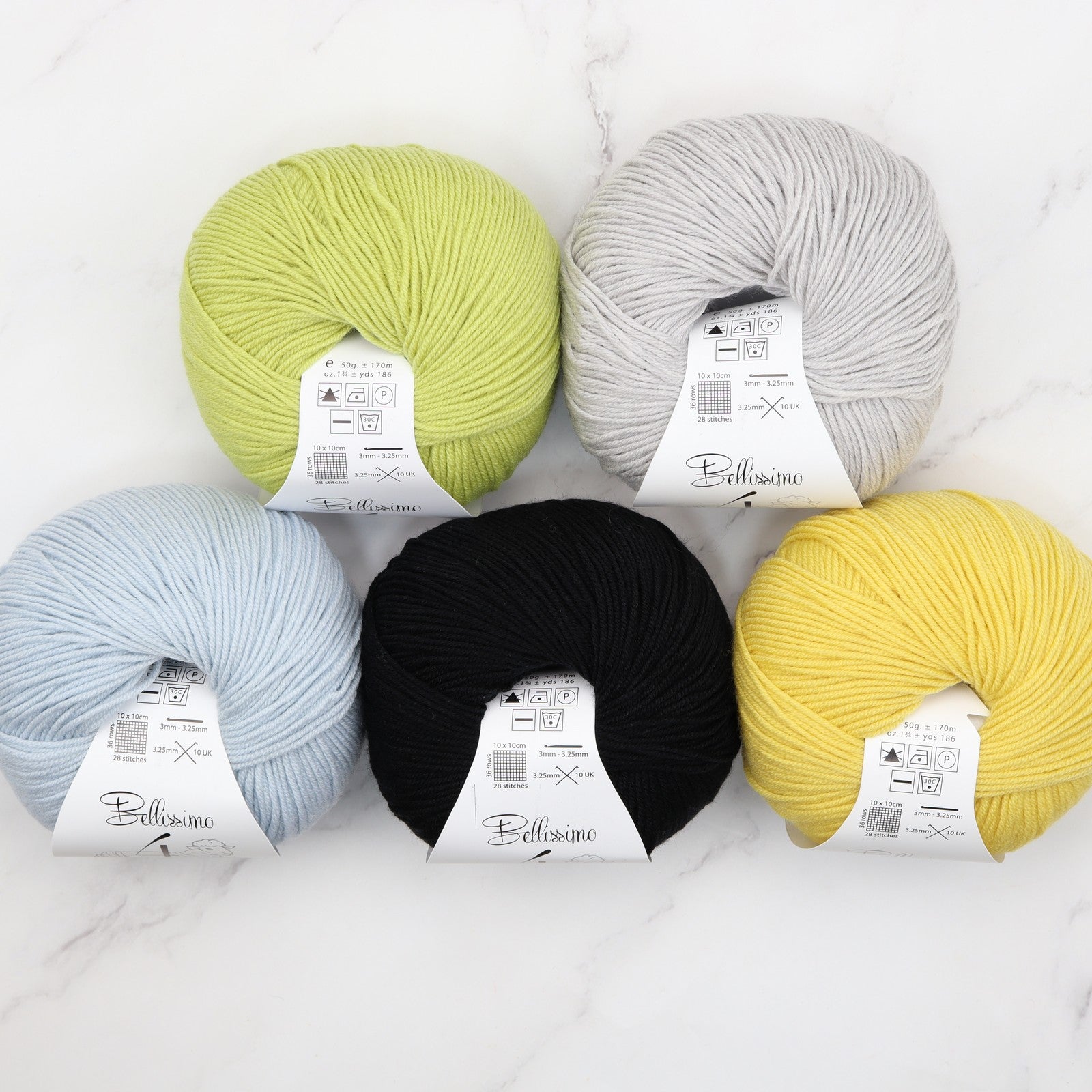 Westknits Shawlography kit in Bellissimo 4, colourway Fresh Fields