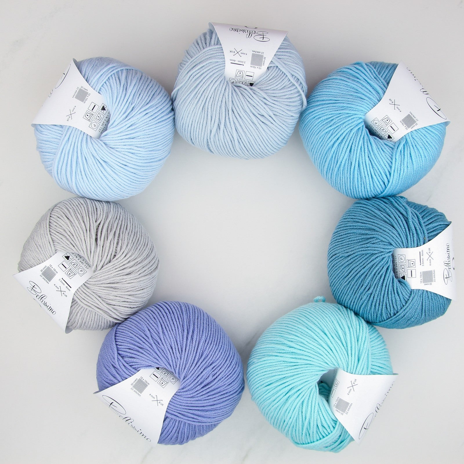 Garter Baby Blanket kit, colourway Blue Wave