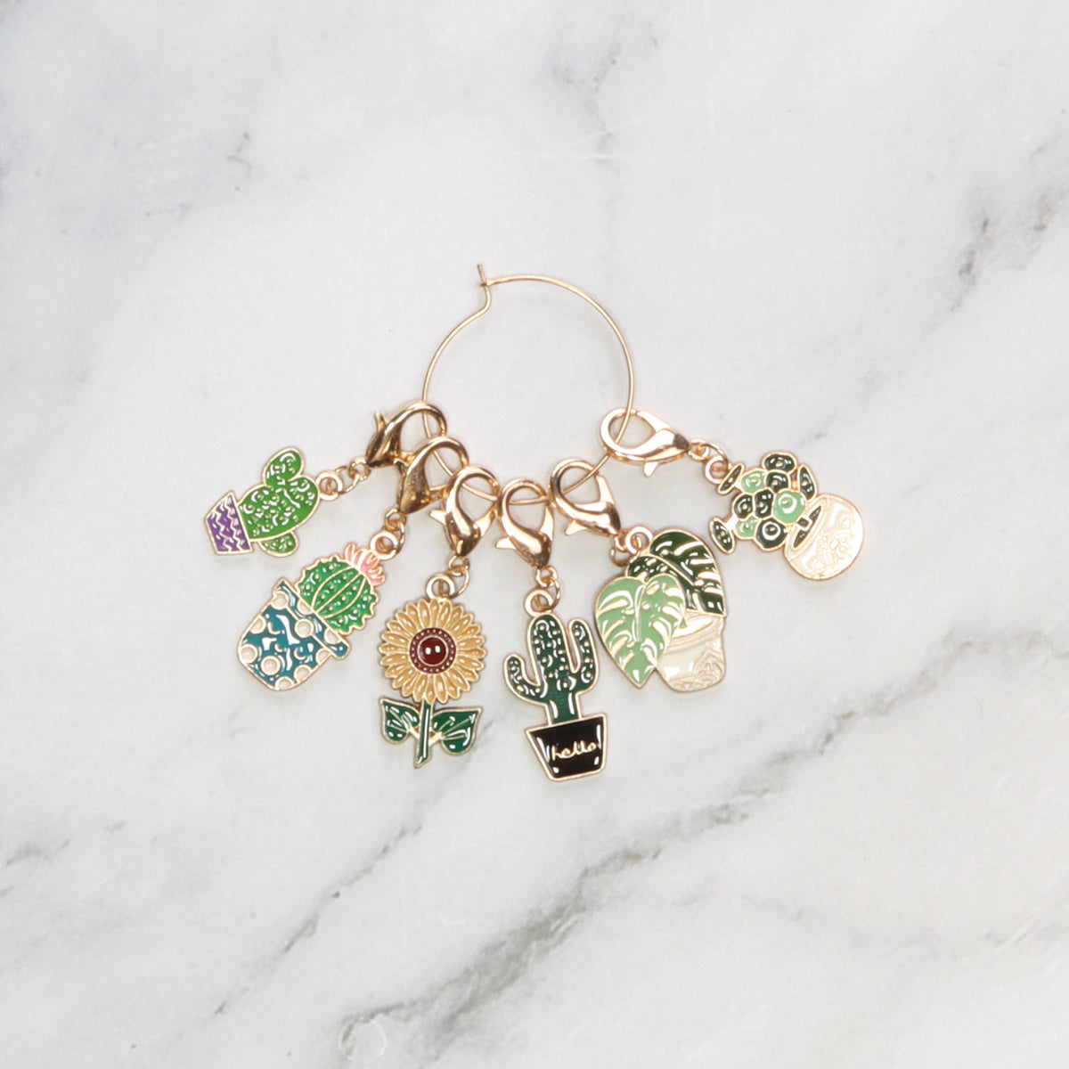 Skein Sisters Enamel Stitch Markers - Various Styles – Cactus