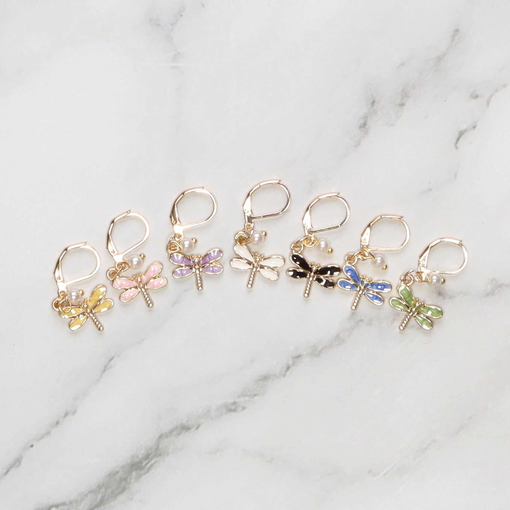 Skein Sisters Enamel Stitch Markers - Various Styles – Dragonfly