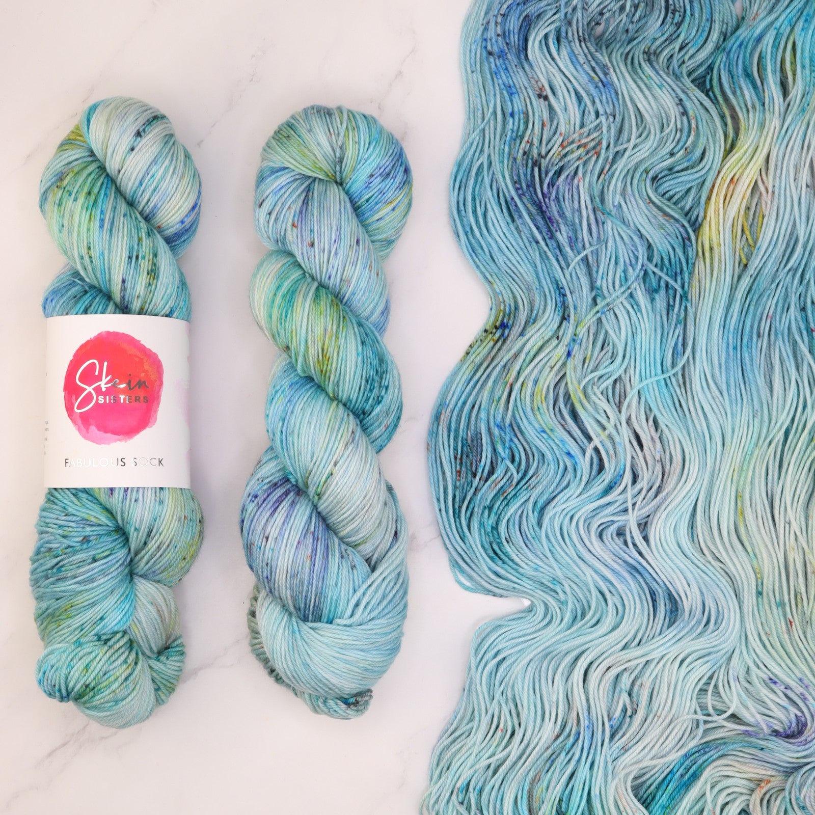 Skein Sisters Fabulous Sock in colourway Celestial – 4ply weight merino, nylon yarn