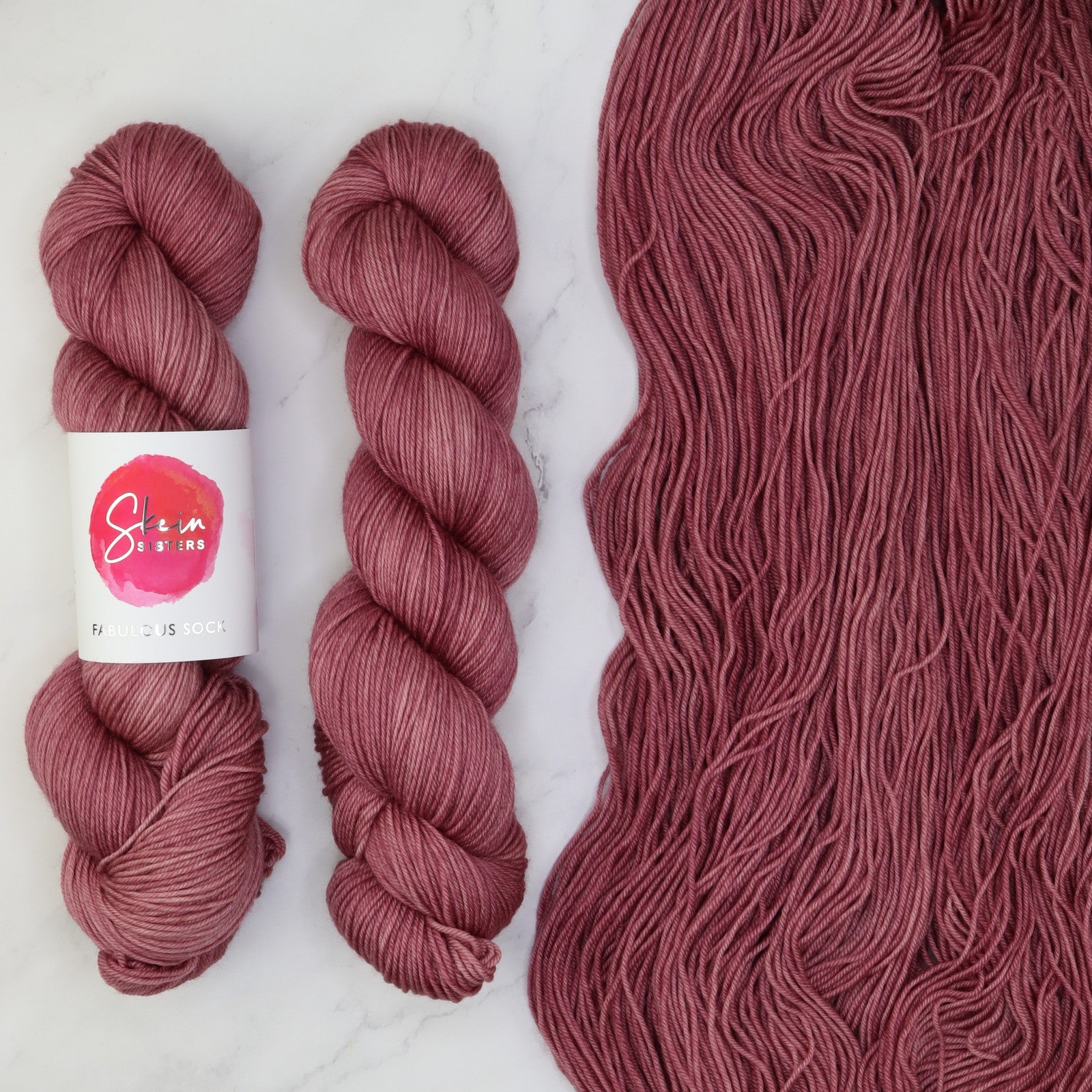 Skein Sisters Fabulous Sock in colourway Crushed Velvet – 4ply weight merino, nylon yarn