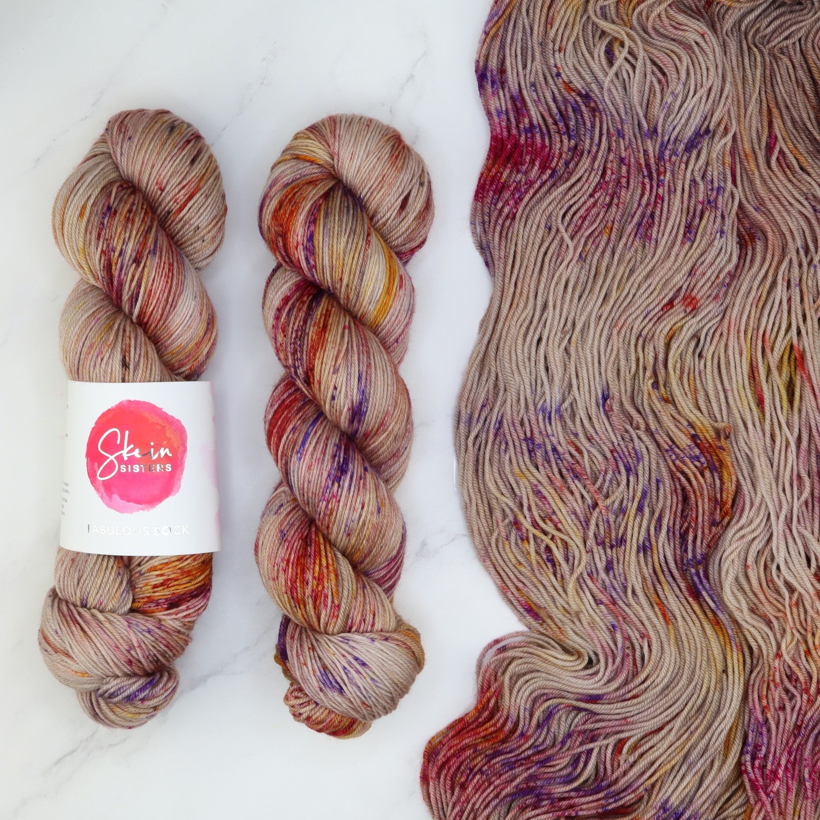 Skein Sisters Fabulous Sock in colourway Curio – 4ply weight merino, nylon yarn