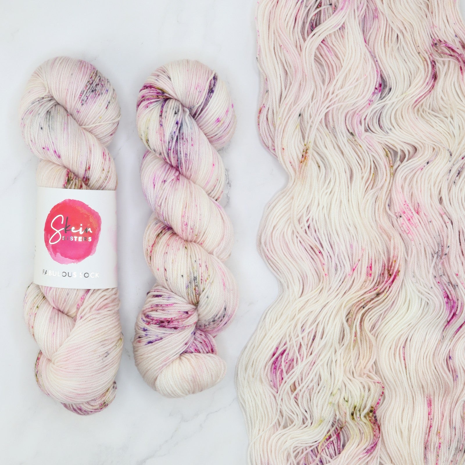 Skein Sisters Fabulous Sock in colourway Ethereal – 4ply weight merino, nylon yarn