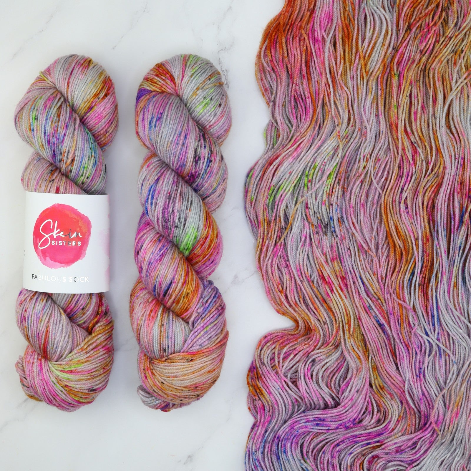 Skein Sisters Fabulous Sock in colourway Incantation – 4ply weight merino, nylon yarn