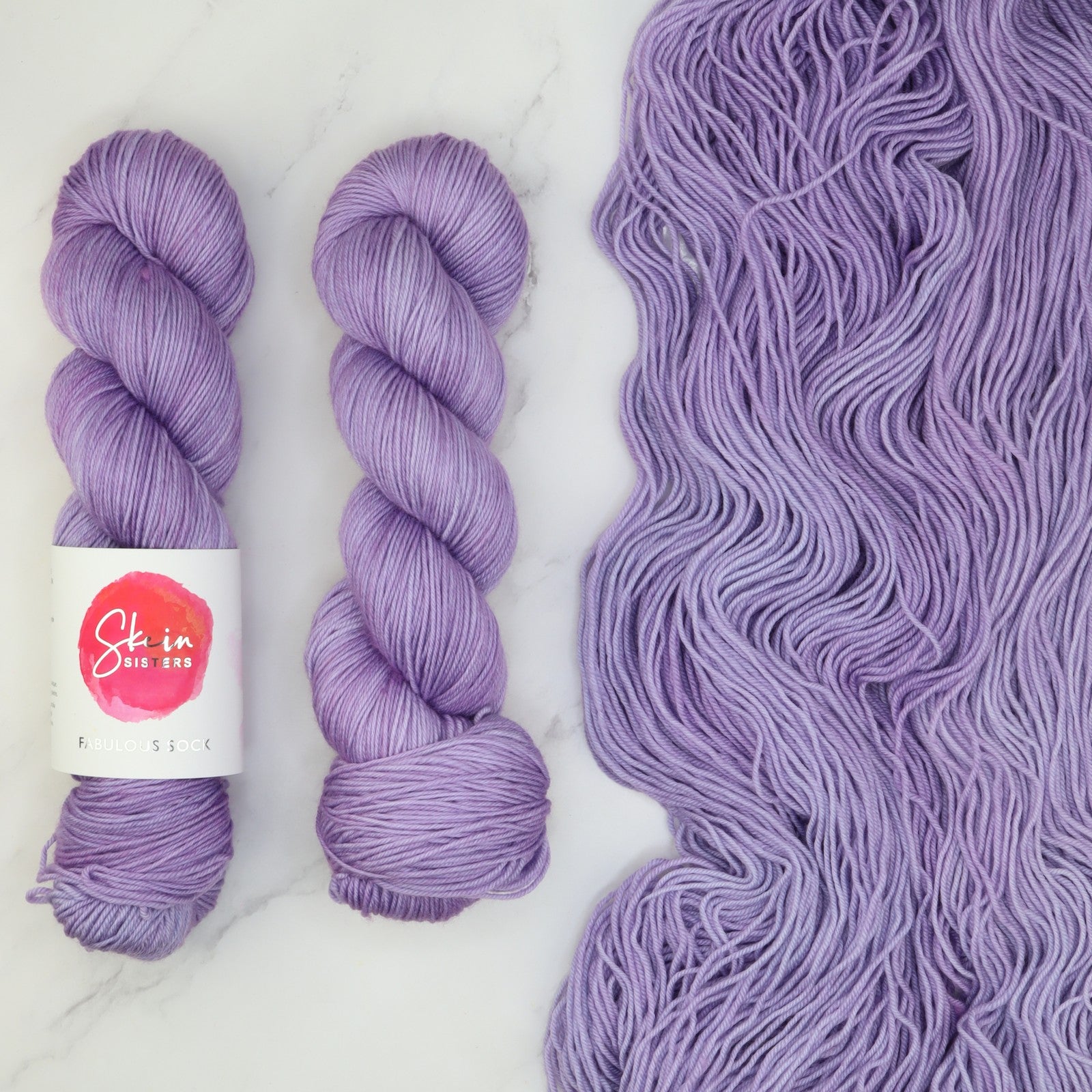 Skein Sisters Fabulous Sock in colourway Jacaranda – 4ply weight merino, nylon yarn