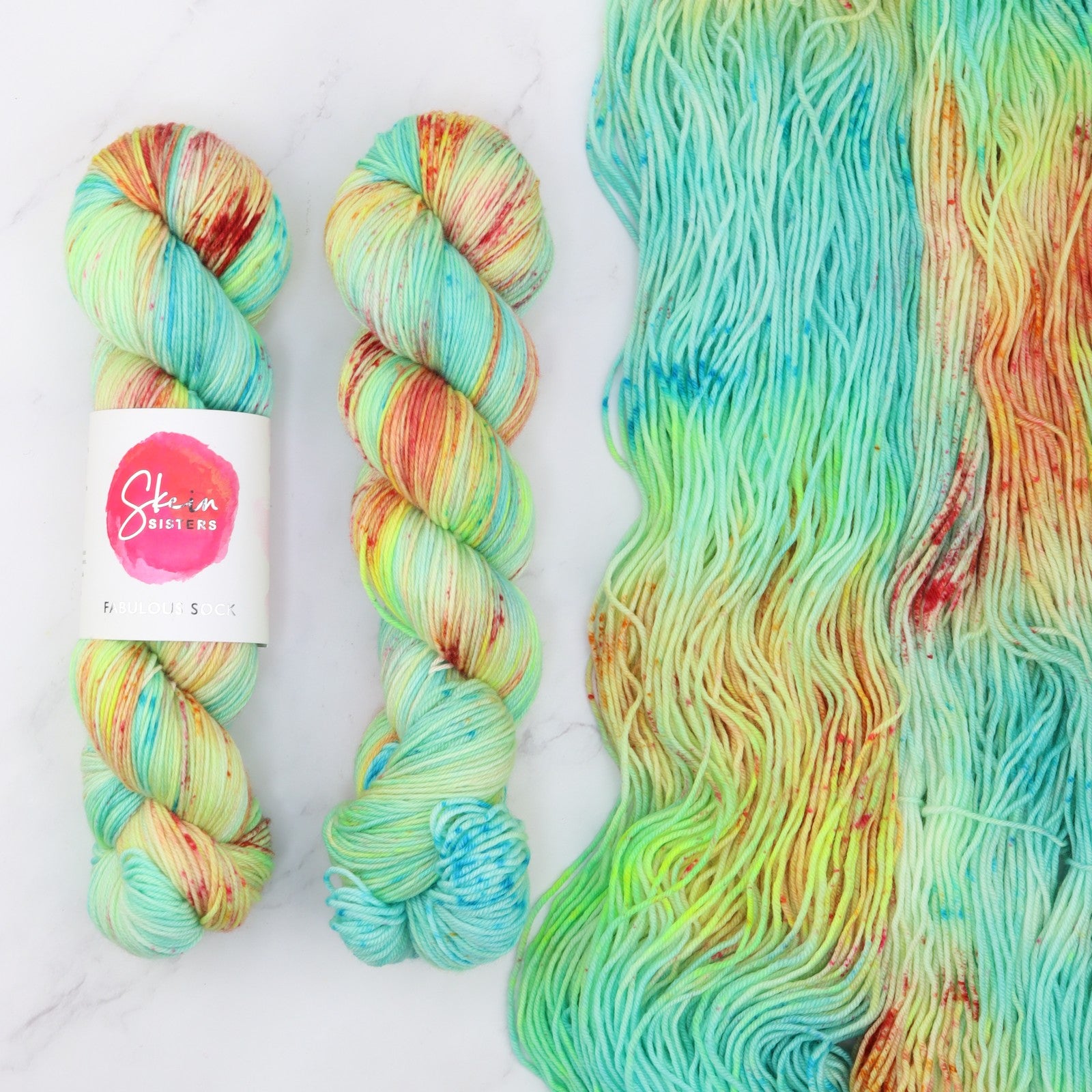 Skein Sisters Fabulous Sock in colourway Just Beach – 4ply weight merino, nylon yarn