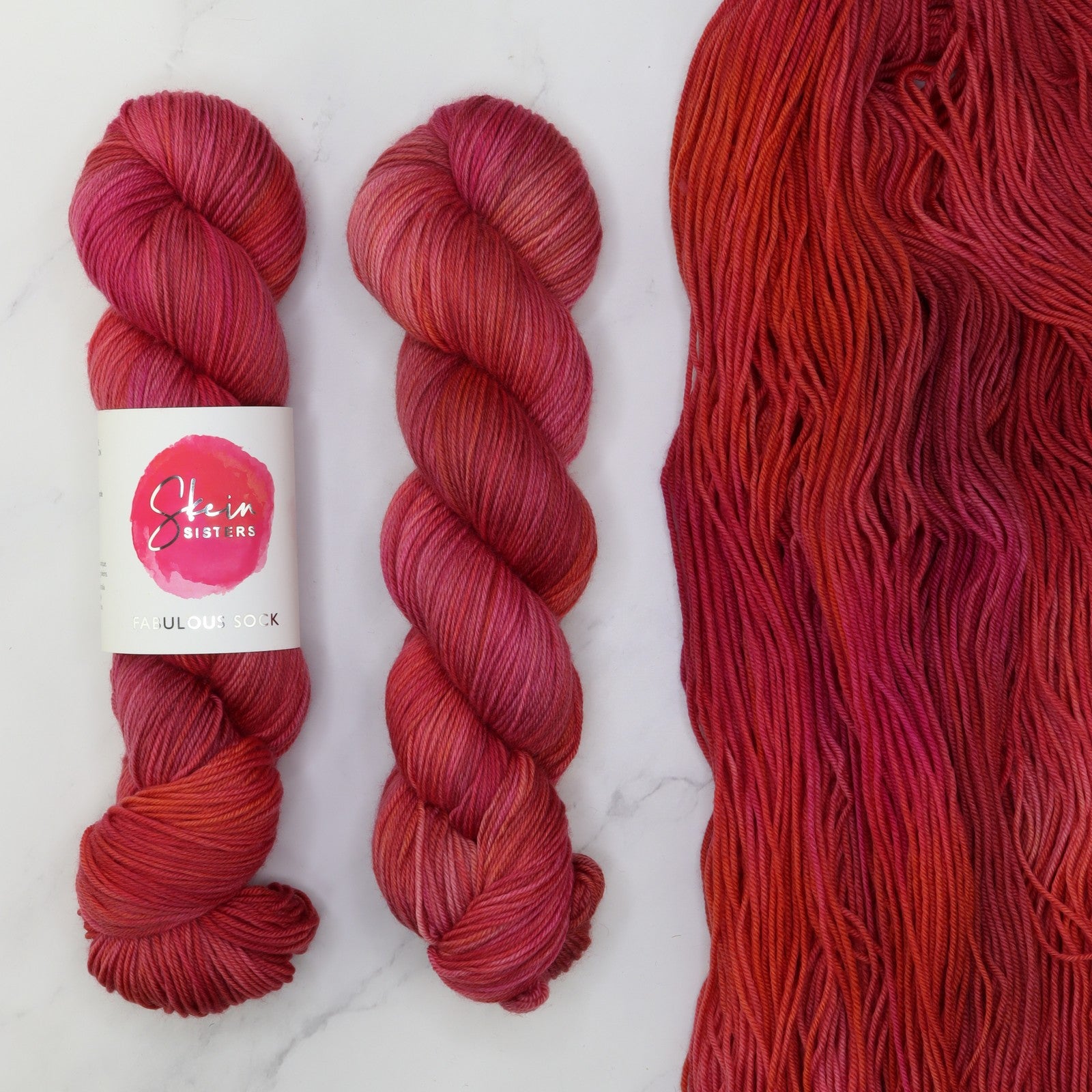 Skein Sisters Fabulous Sock in colourway Karma – 4ply weight merino, nylon yarn